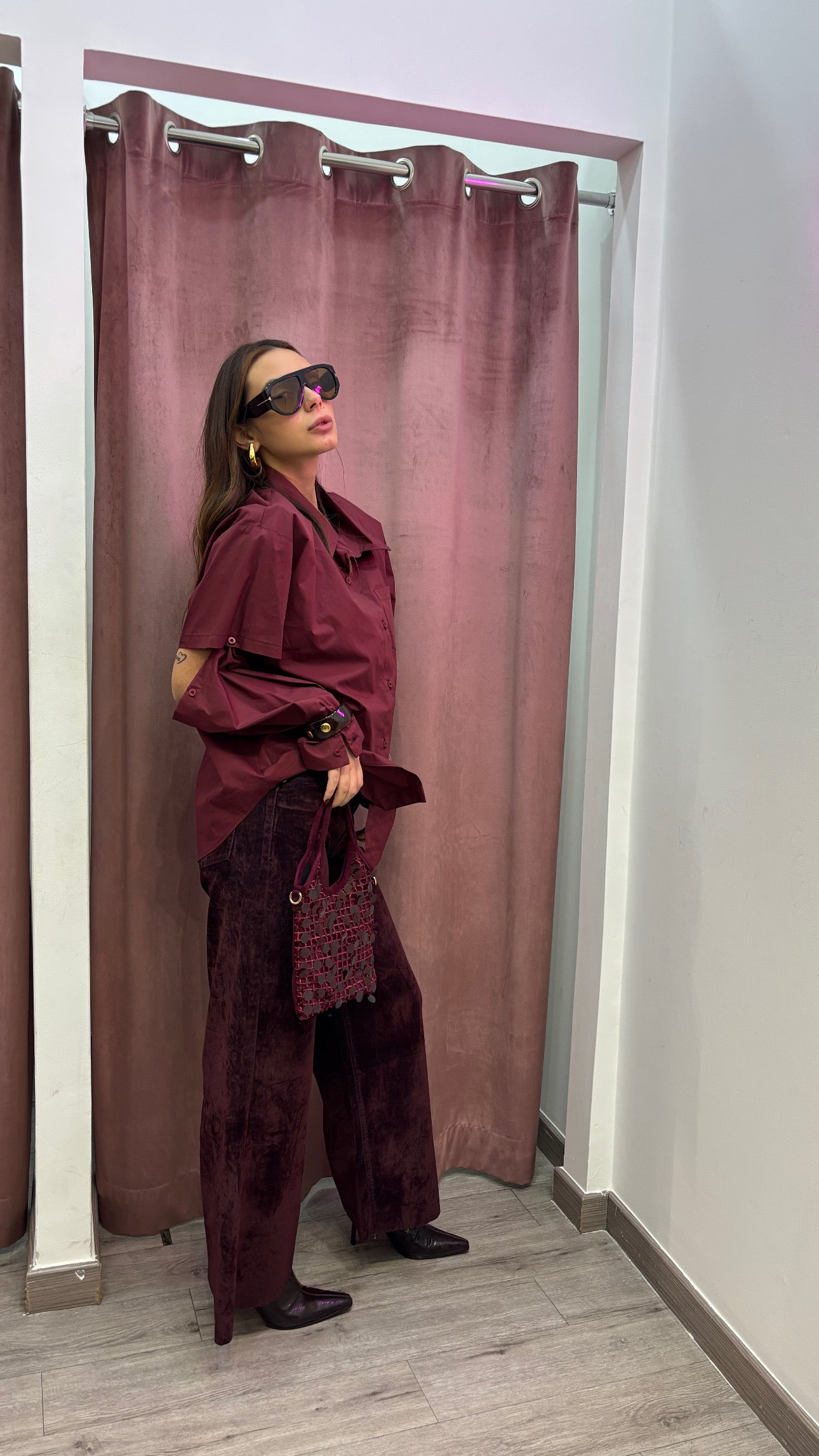 Maxi camicia con spalline