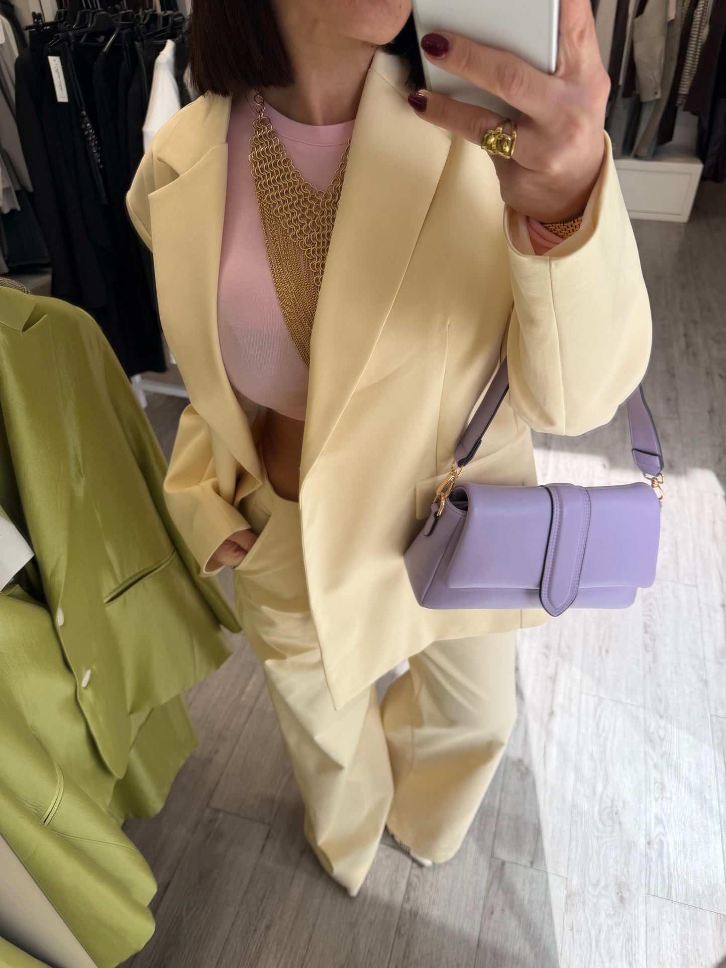 Blazer monopetto yellow by lumina