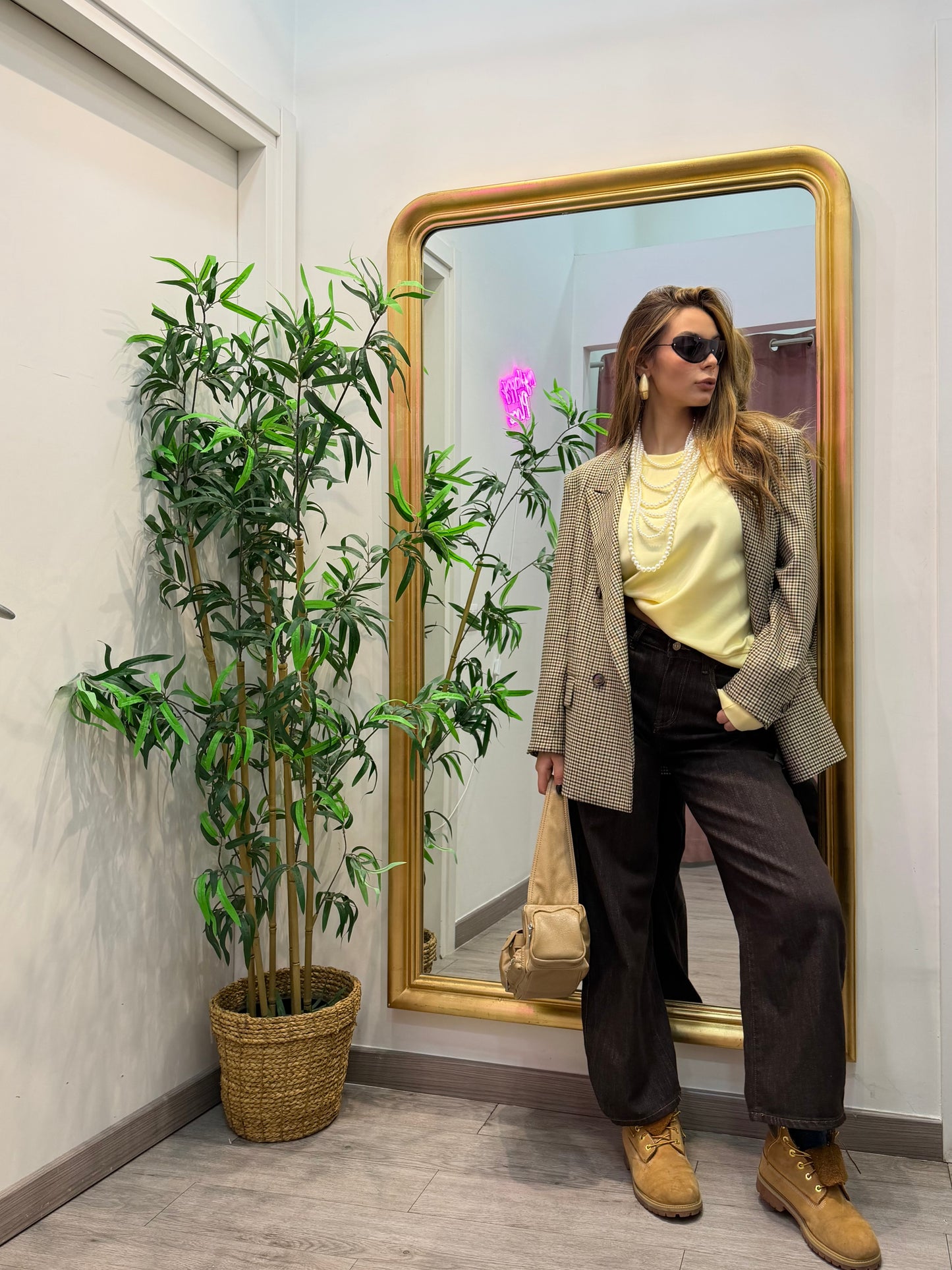 Jeans ballon fit brown