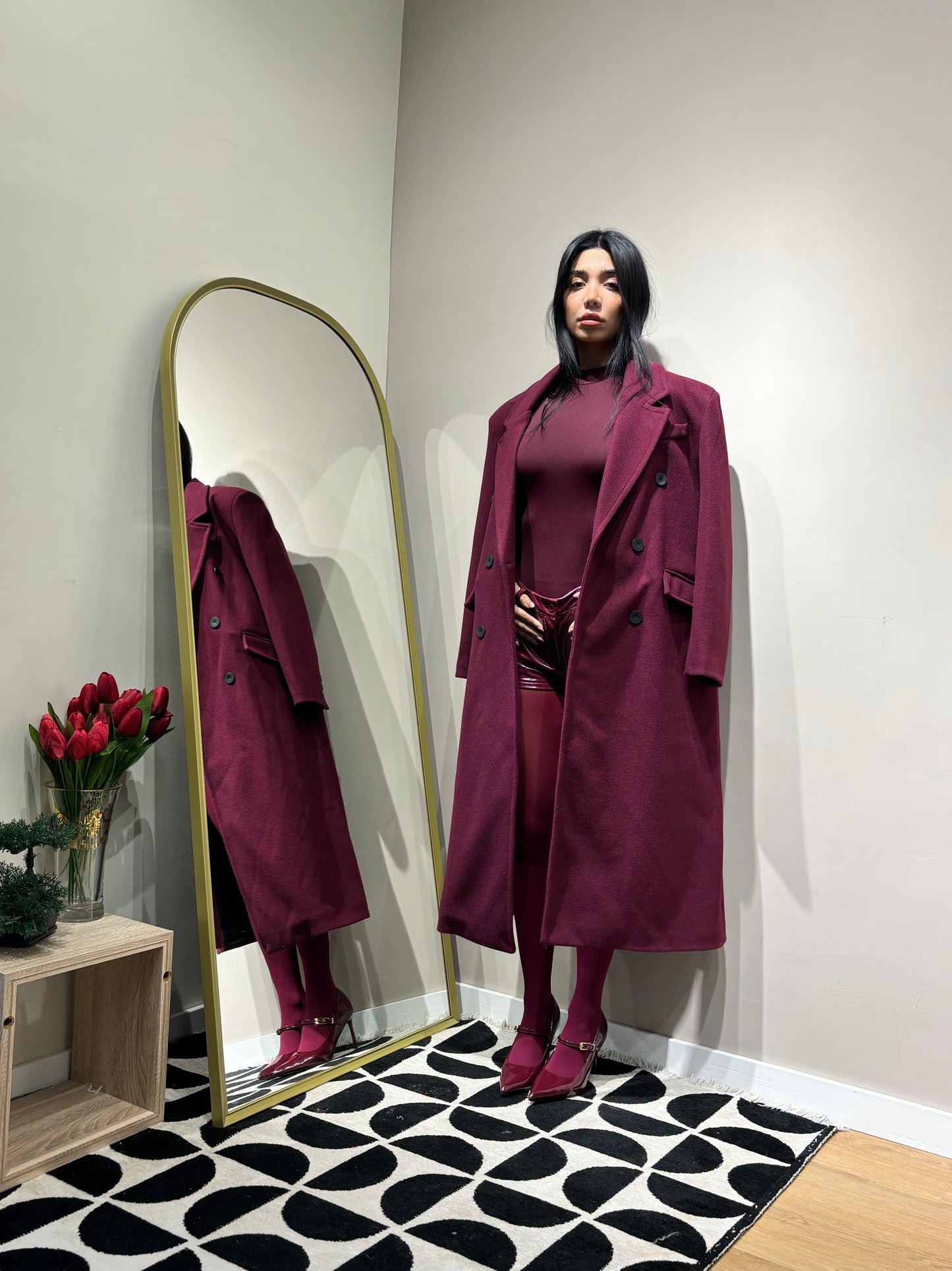 Coat burgundy