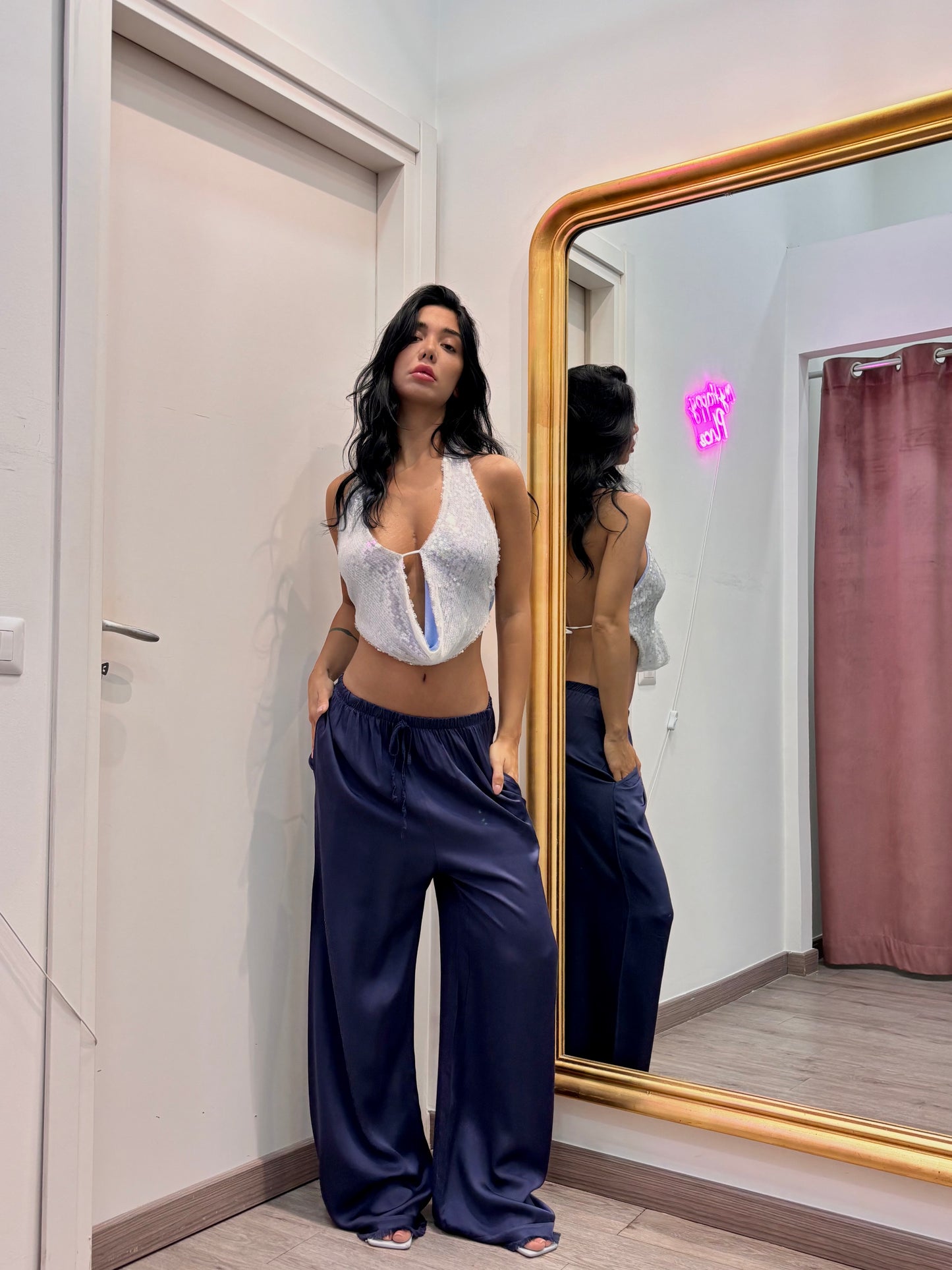 Pantaloni satin