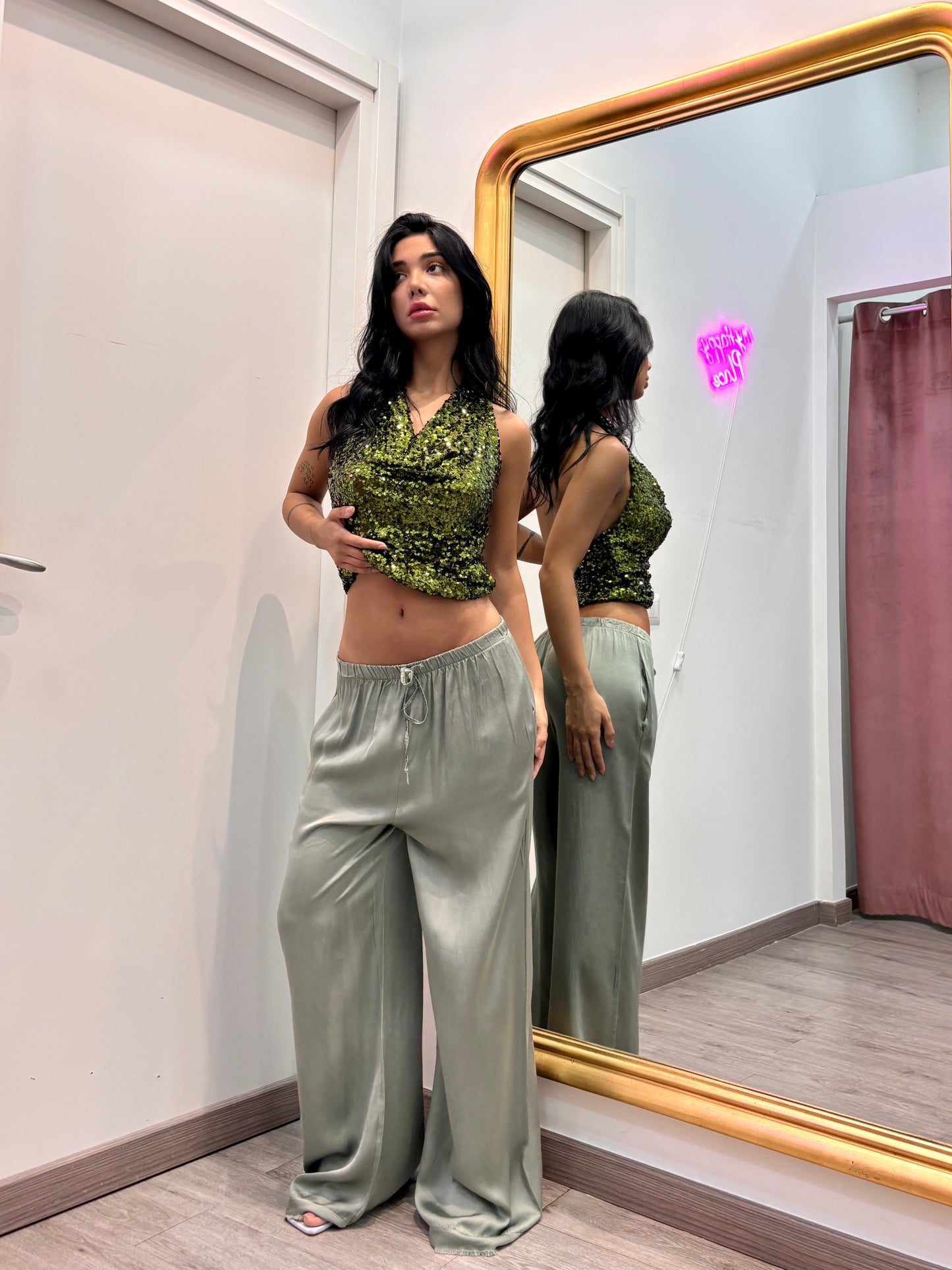 Pantaloni satin