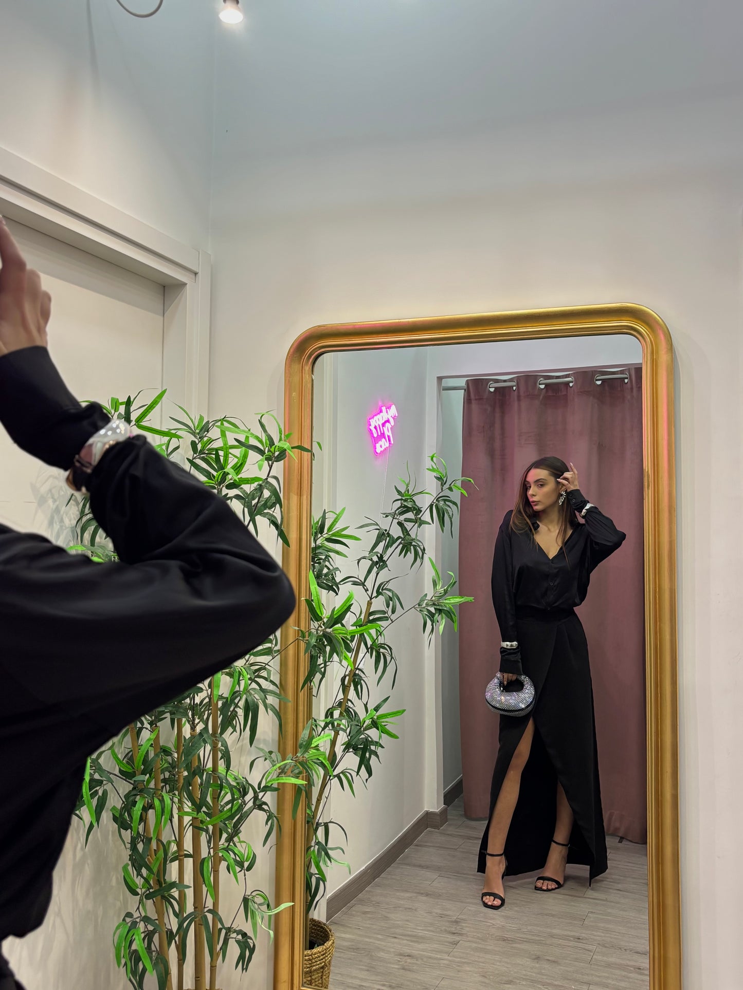 Camicia in raso lumina