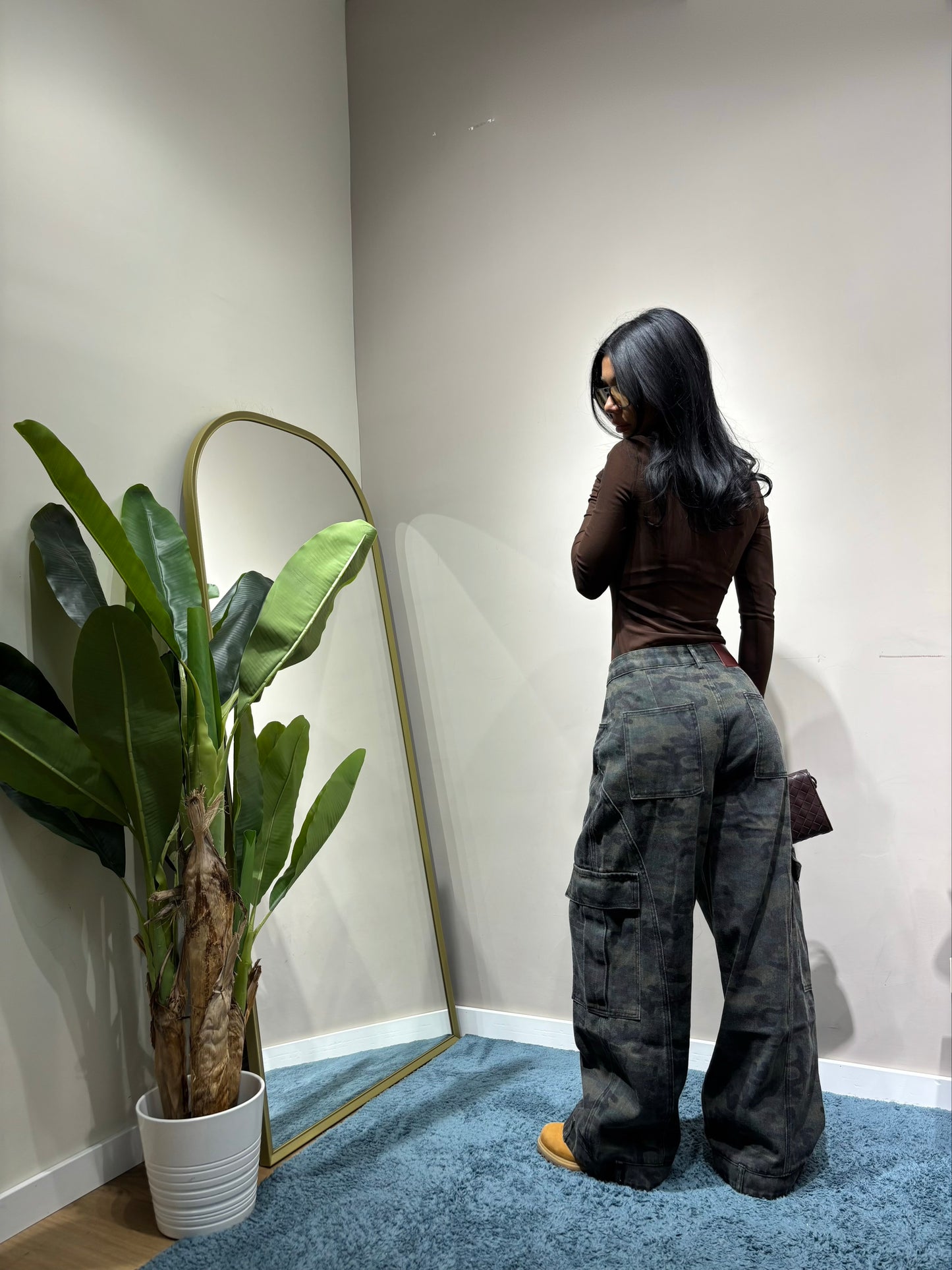 Jeans cargo mimetico