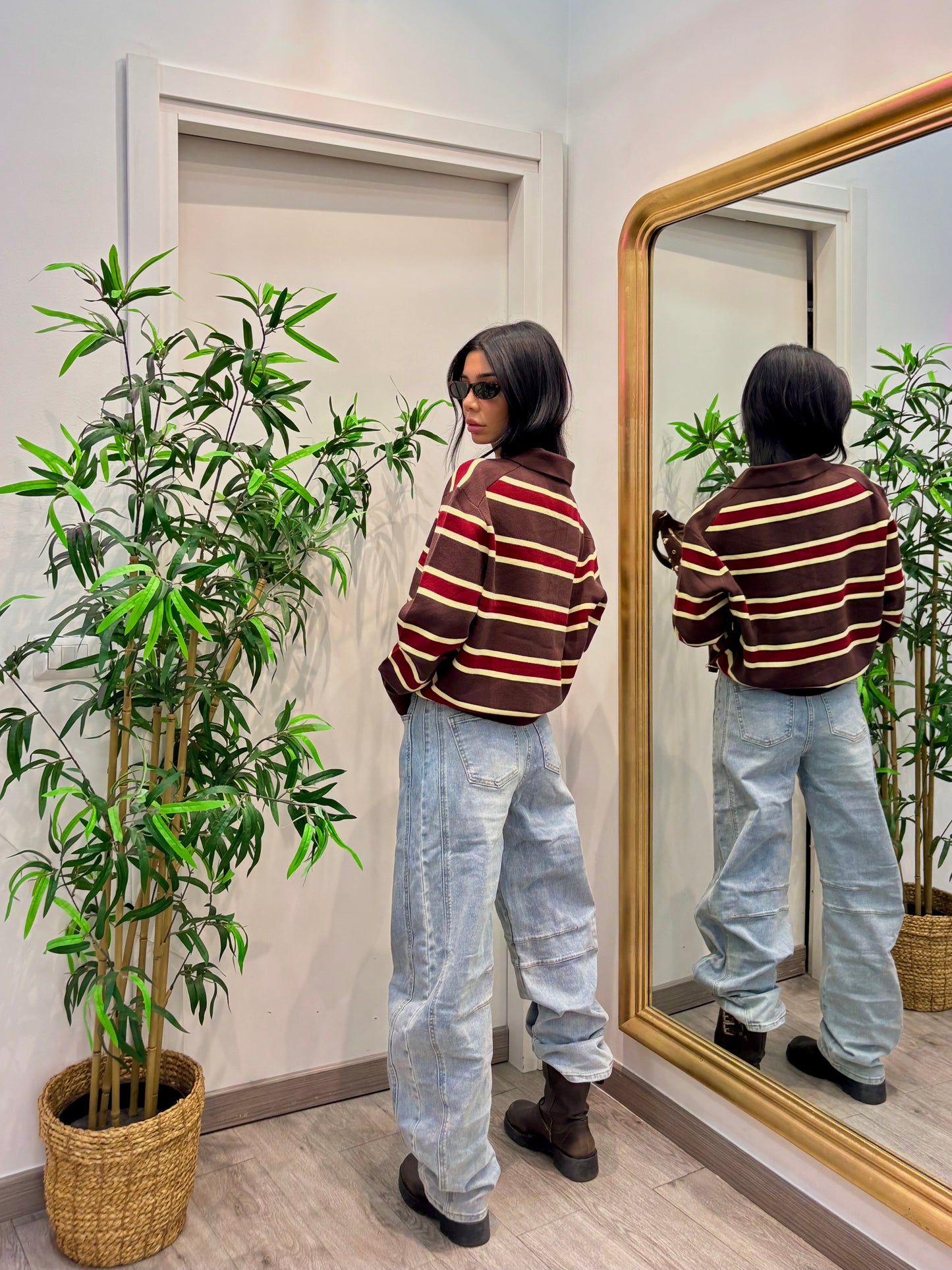 Jeans baggy ballon lavaggio chiaro