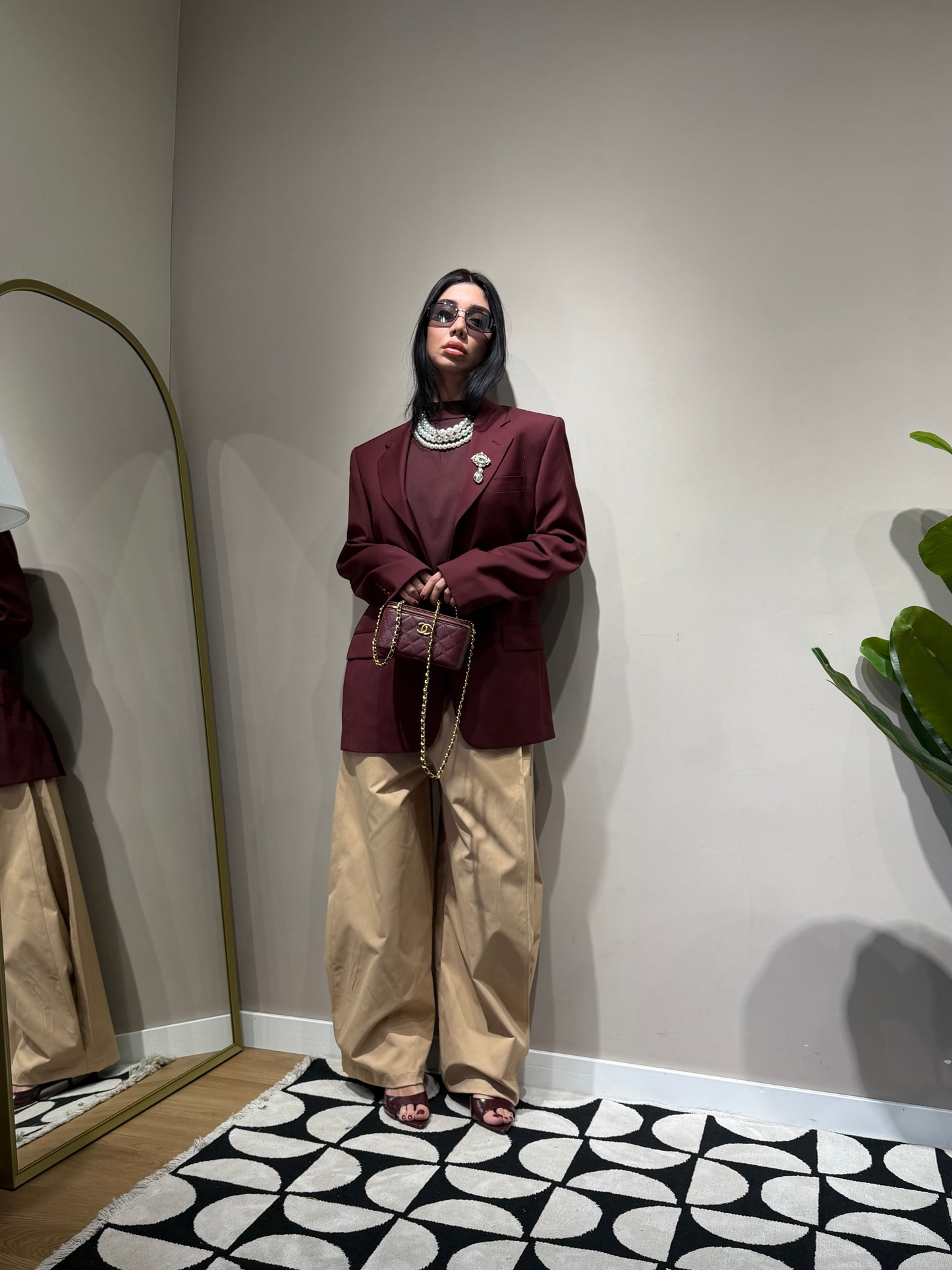 Pantaloni ballon camell