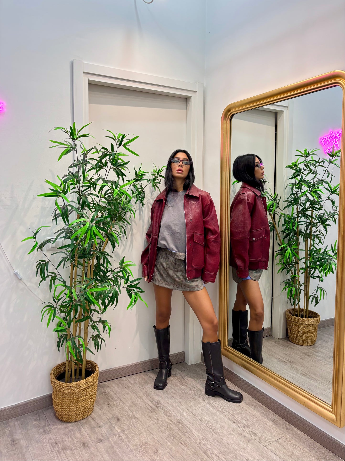 Jacket bomber red