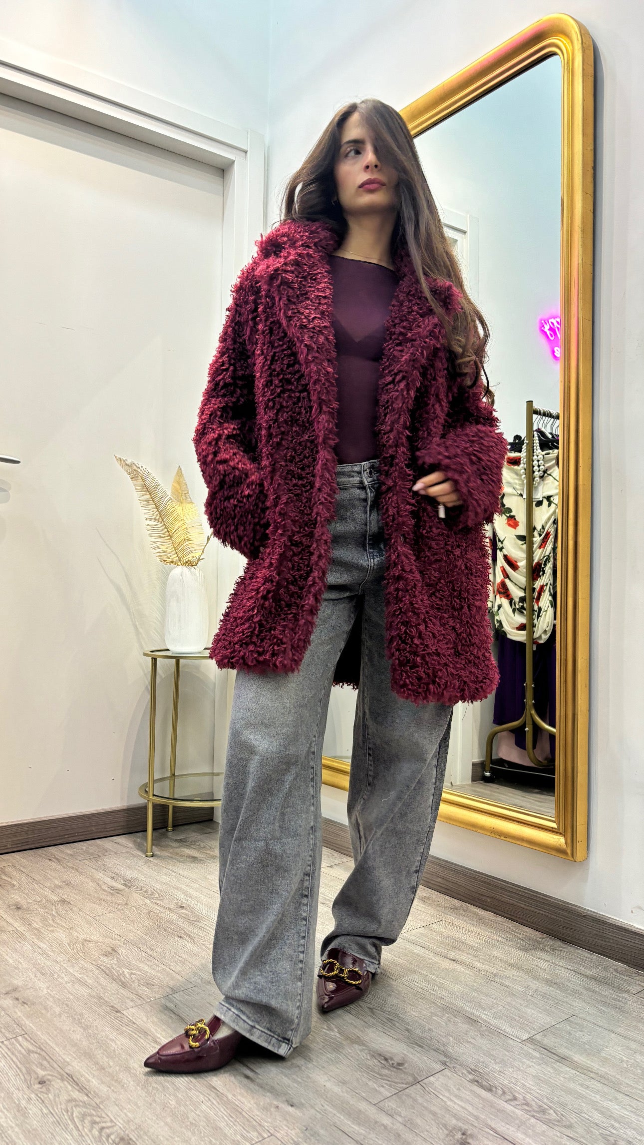 Coat burgundi