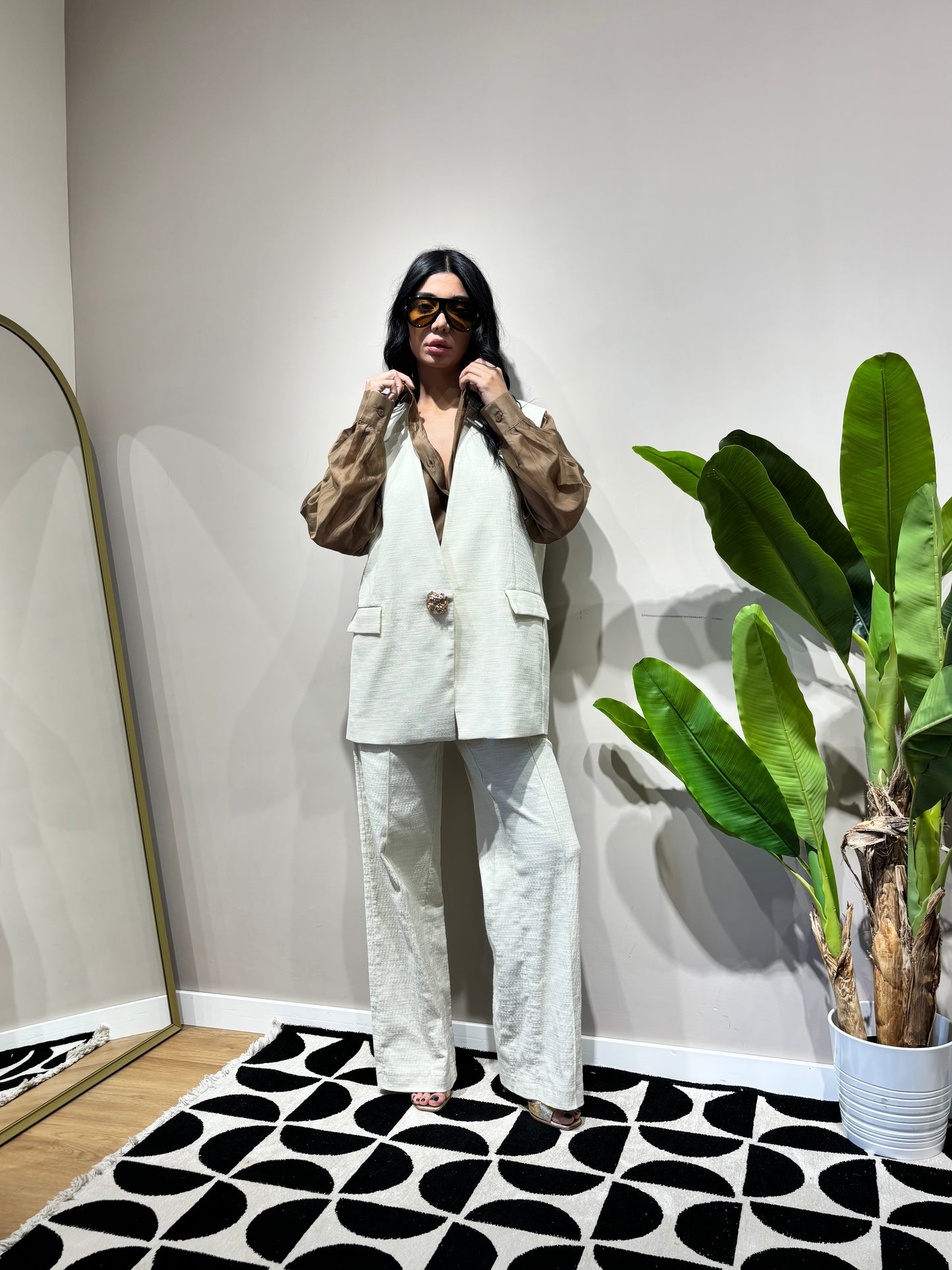 Gilet elegancia( panna / sabbia )