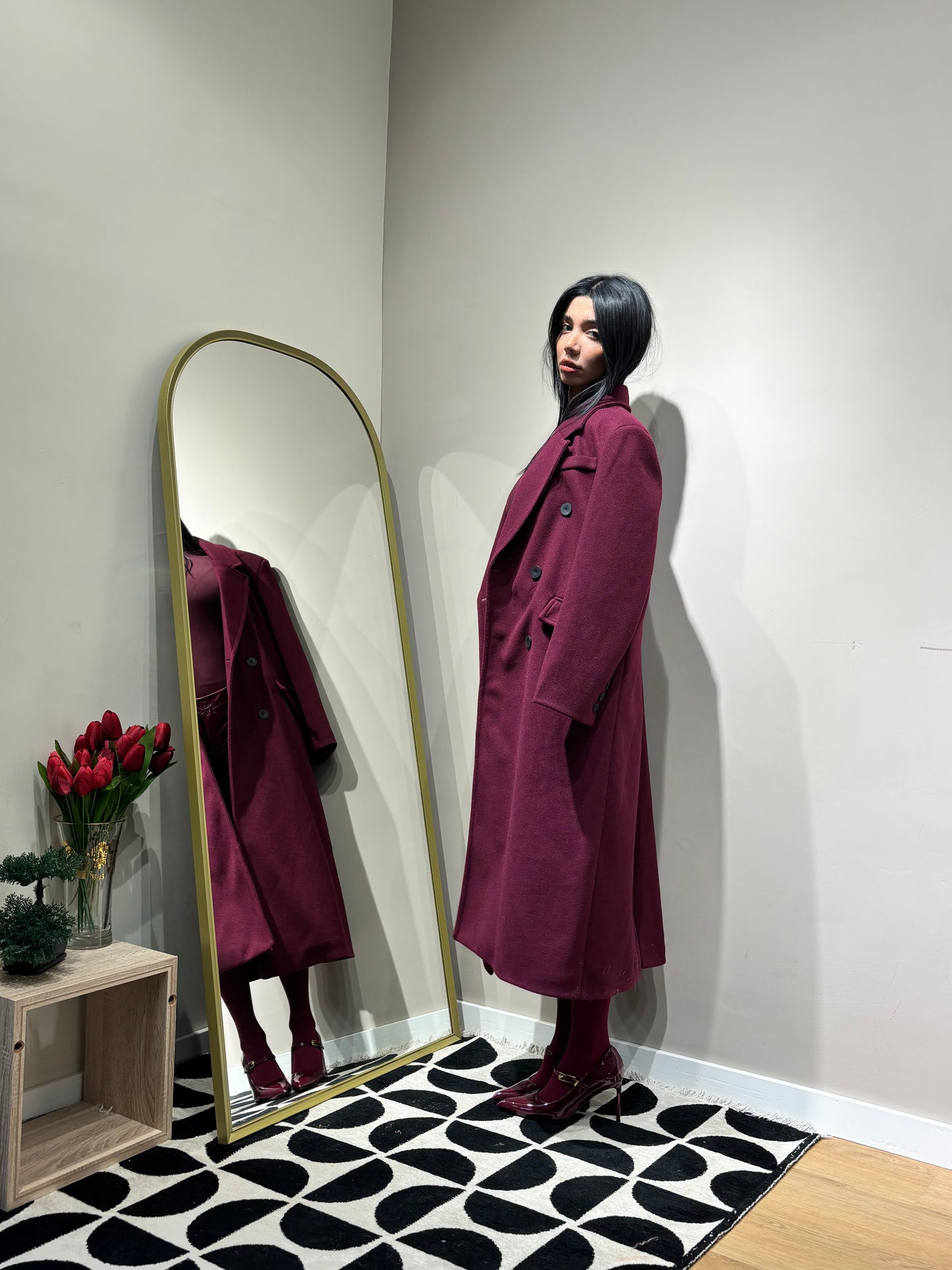 Coat burgundy