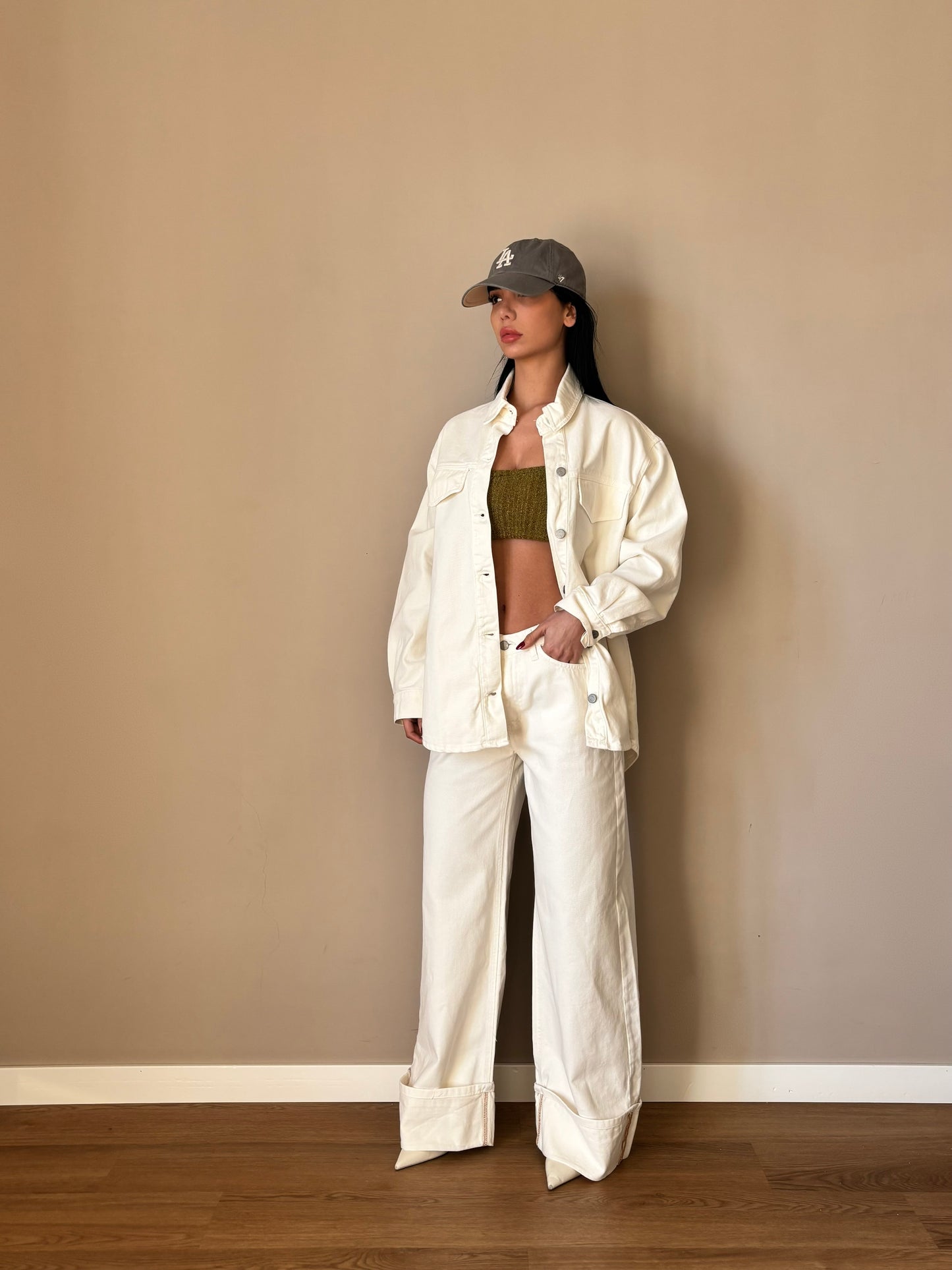 Jeans denim white