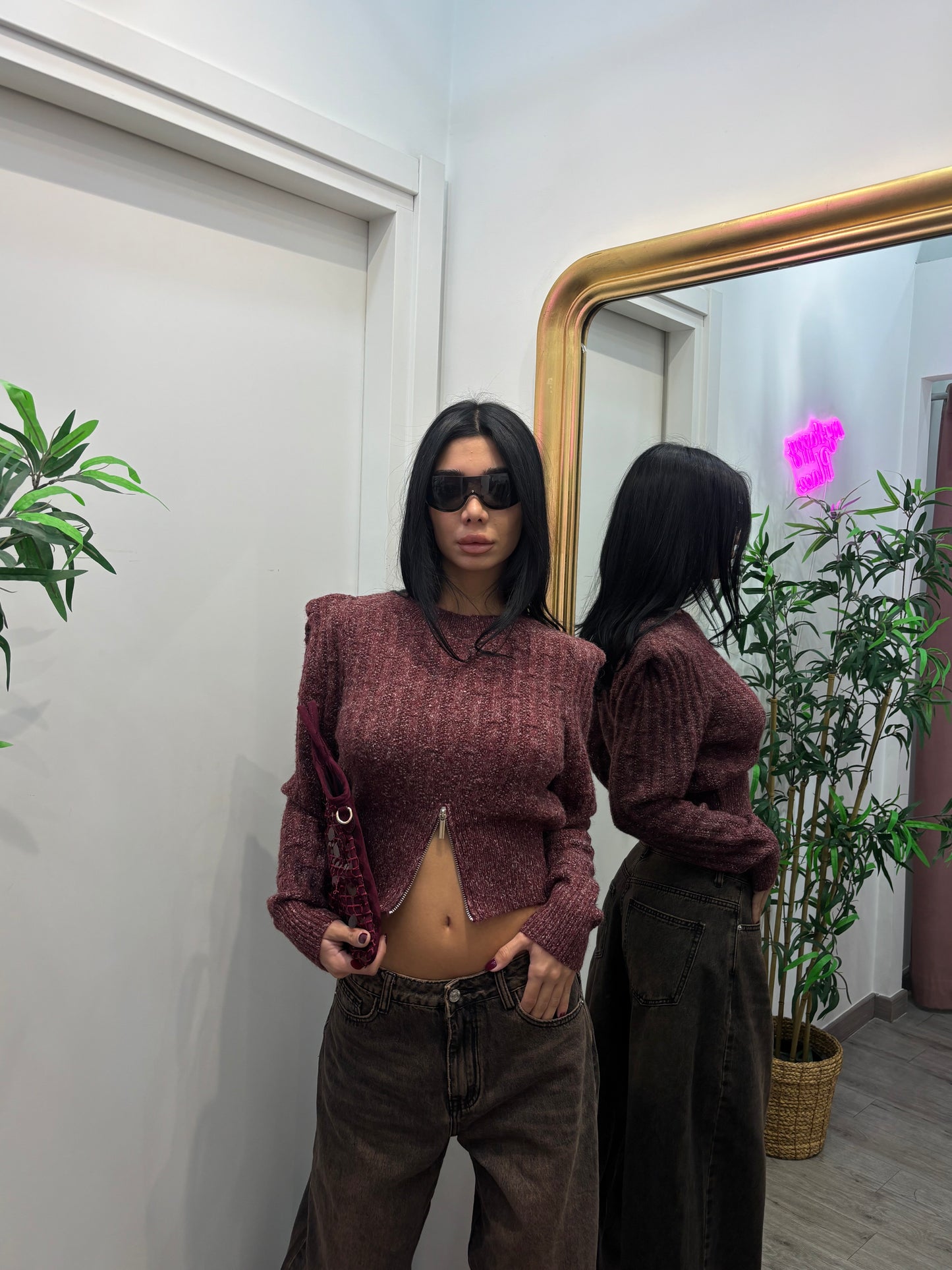 Maglioncino spalline cropped