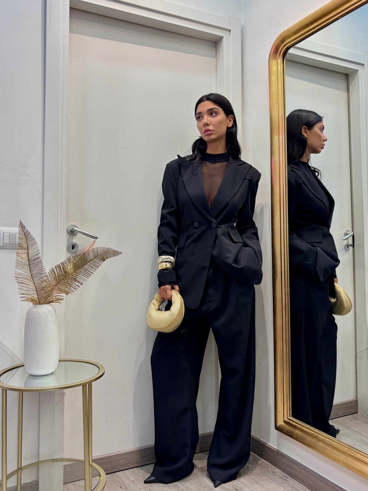 Blazer sfiancato nero by lumina