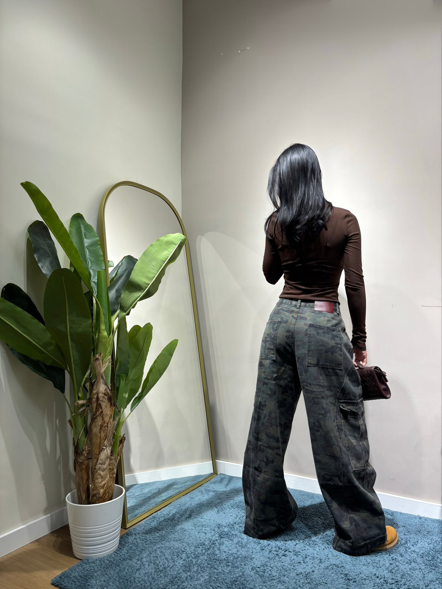 Jeans cargo mimetico