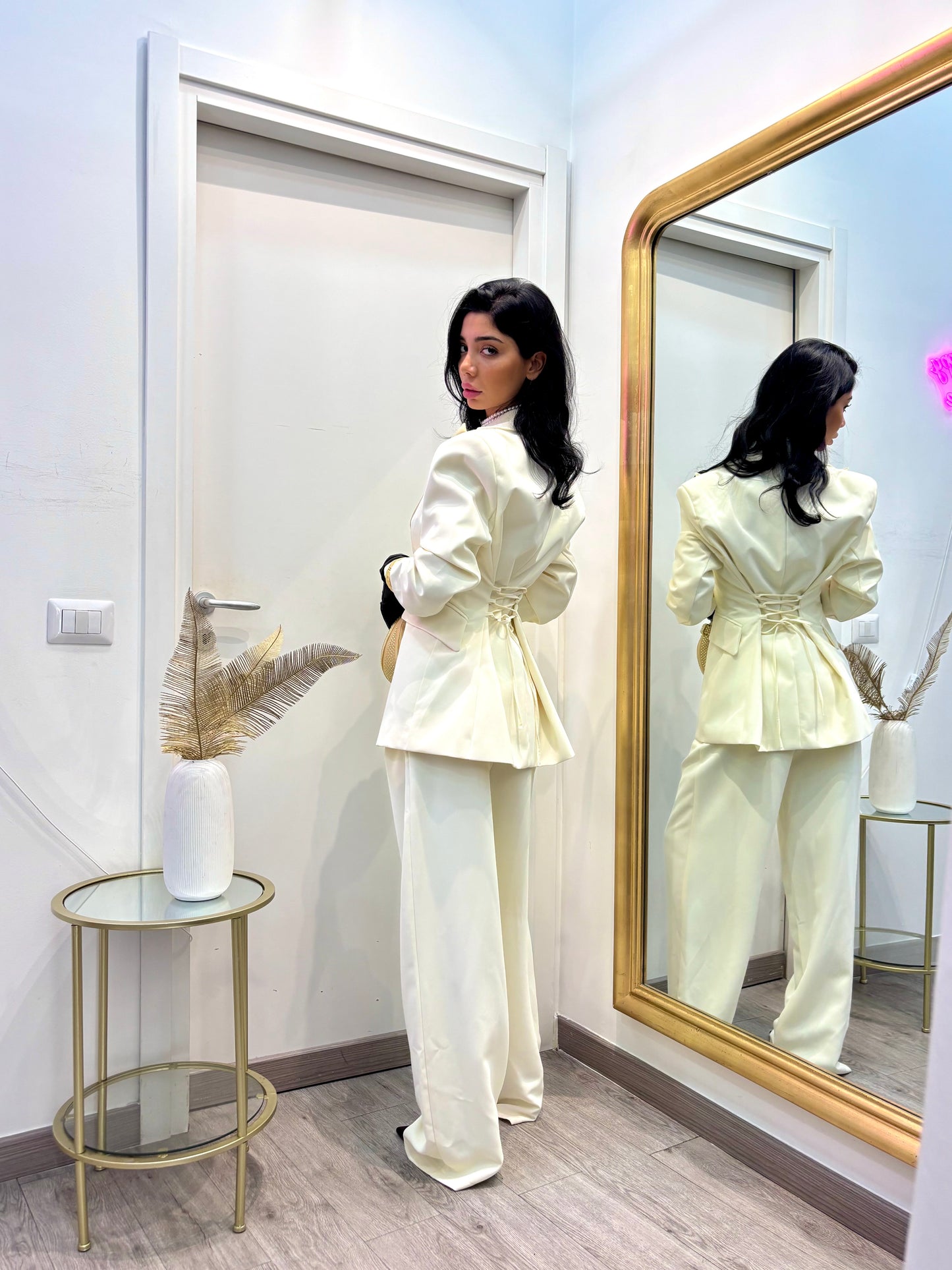 Blazer sfiancato panna by lumina