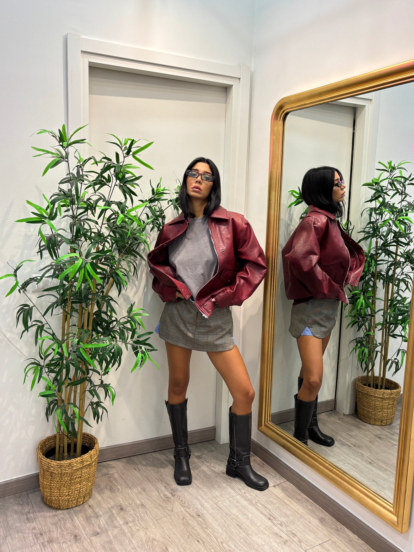 Jacket bomber red