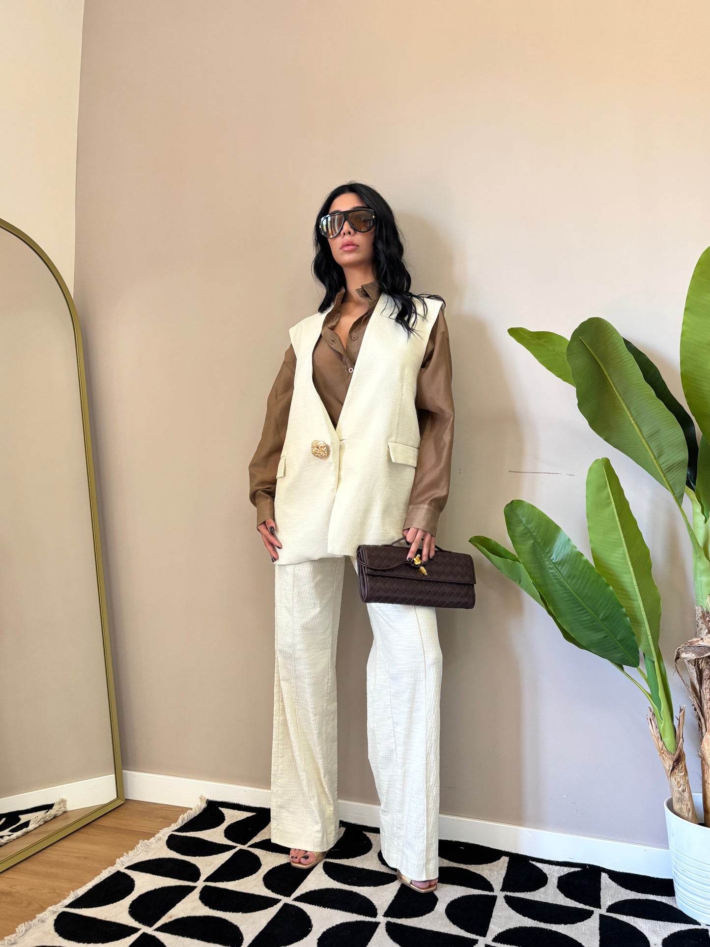 Gilet elegancia( panna / sabbia )