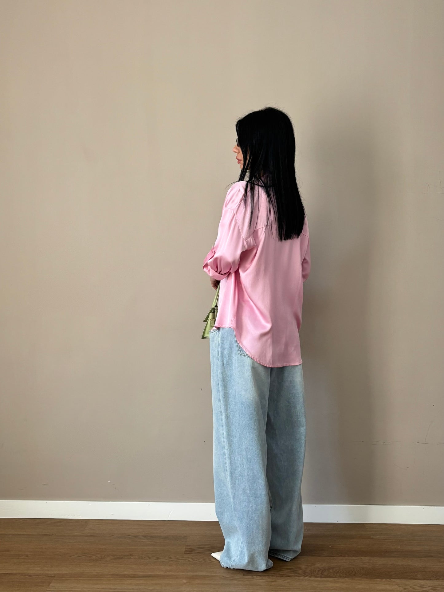 Jeans lavaggio chiaro vita bassa