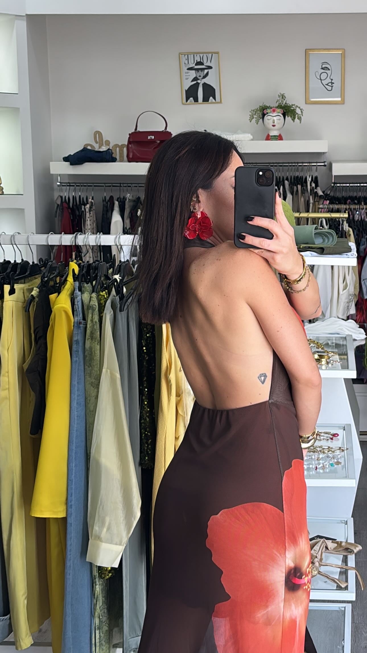 Dress flowers red