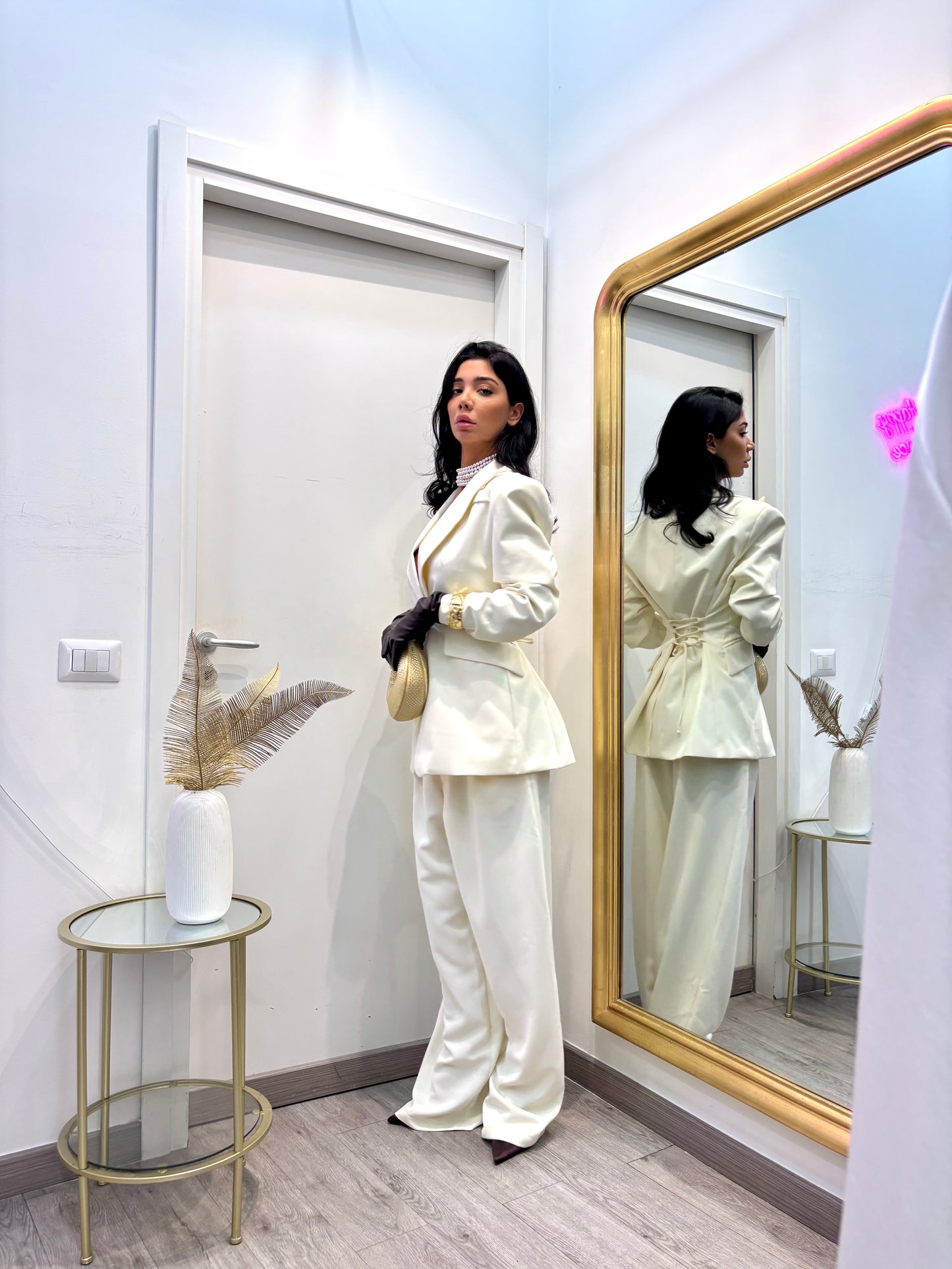Blazer sfiancato panna by lumina