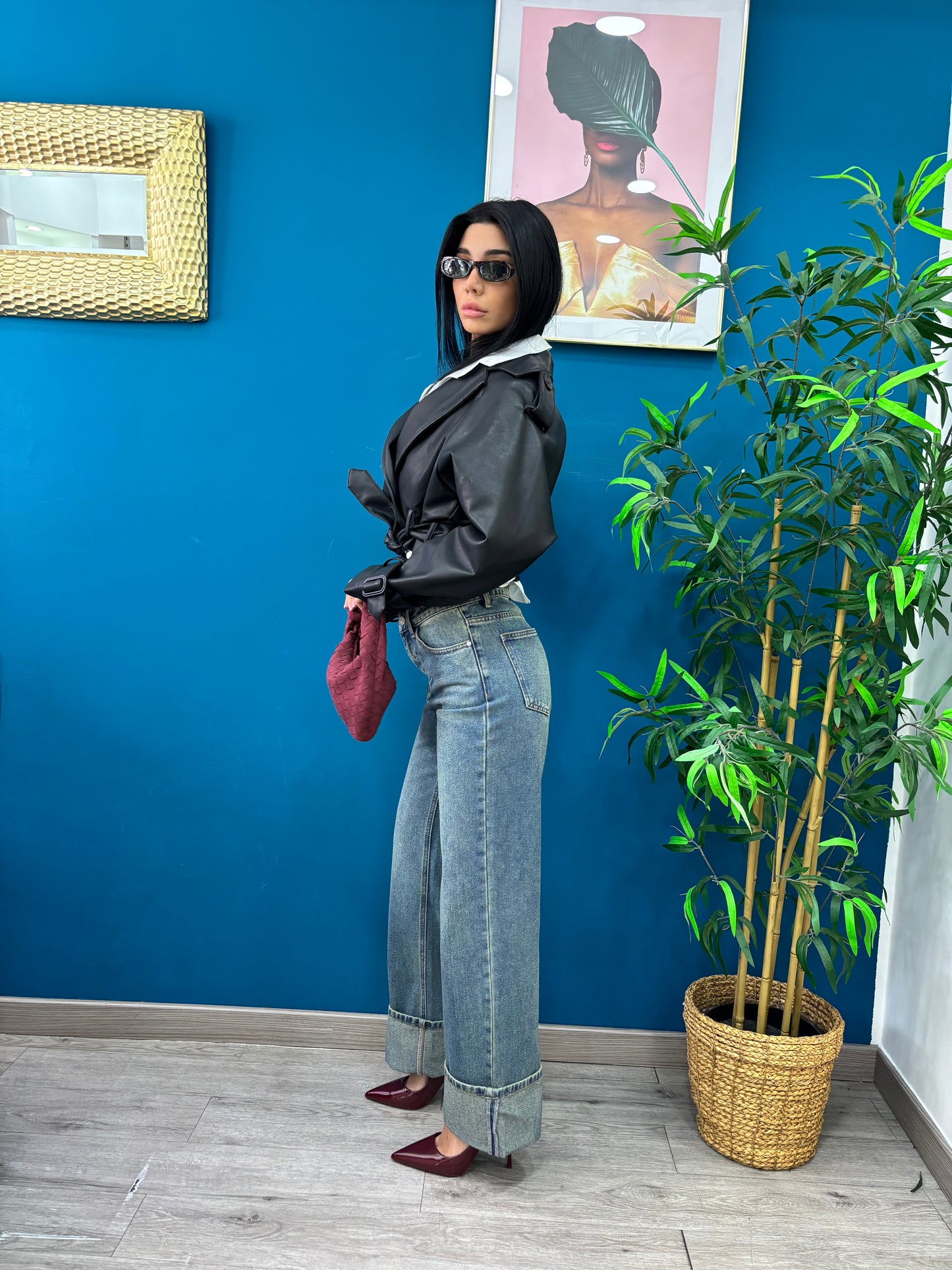 Jeans palazzo fit