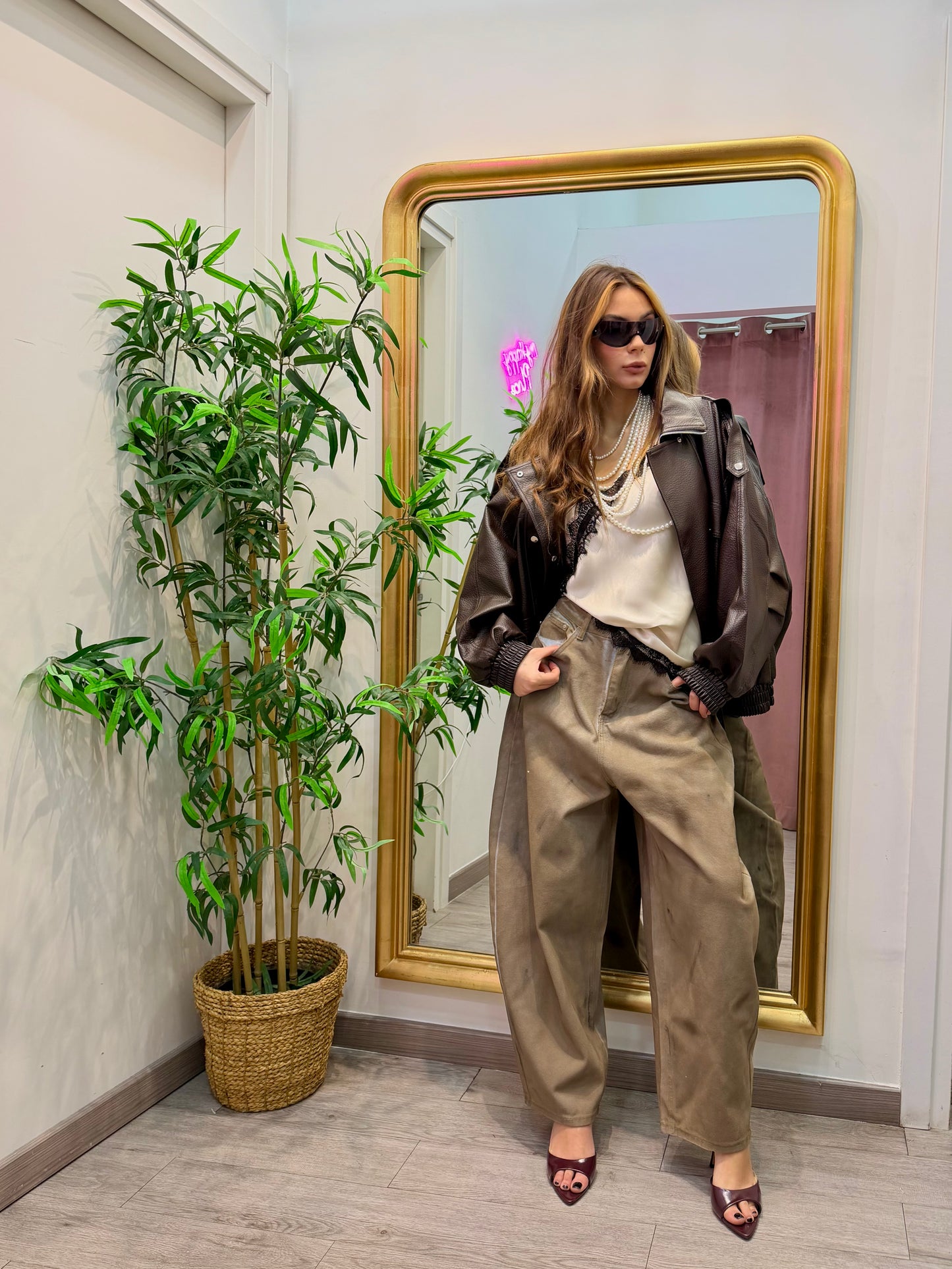 Bomber eco( nero / marrone )