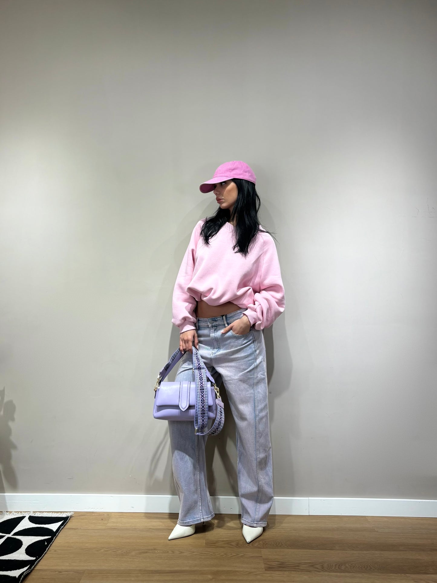 Jeans sfumato lavanda