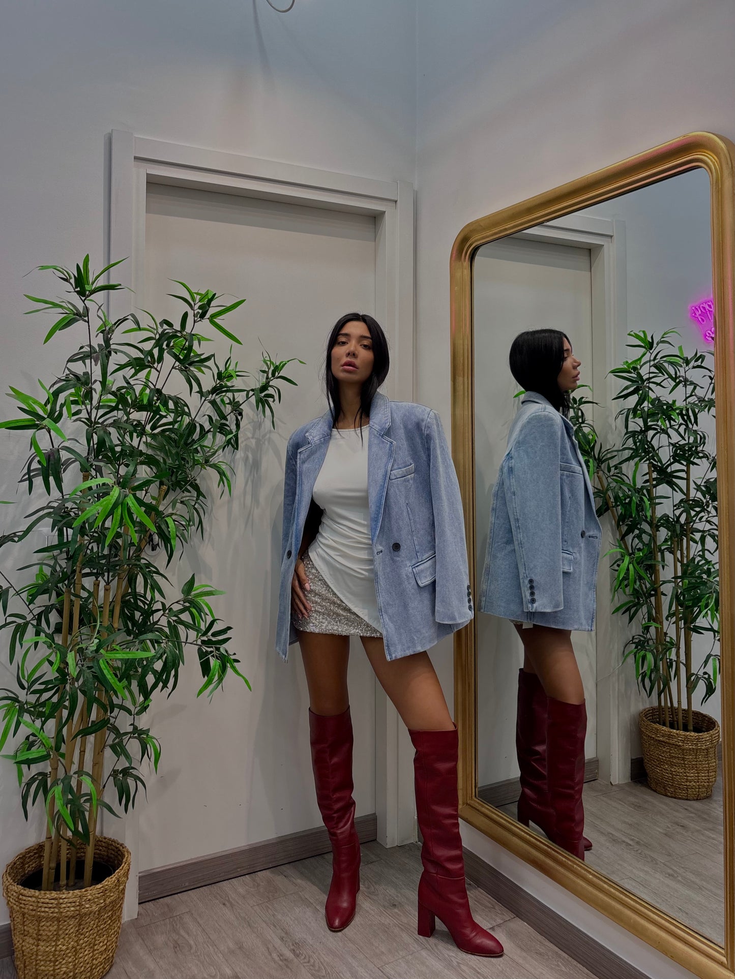 Blazer Denim lumina