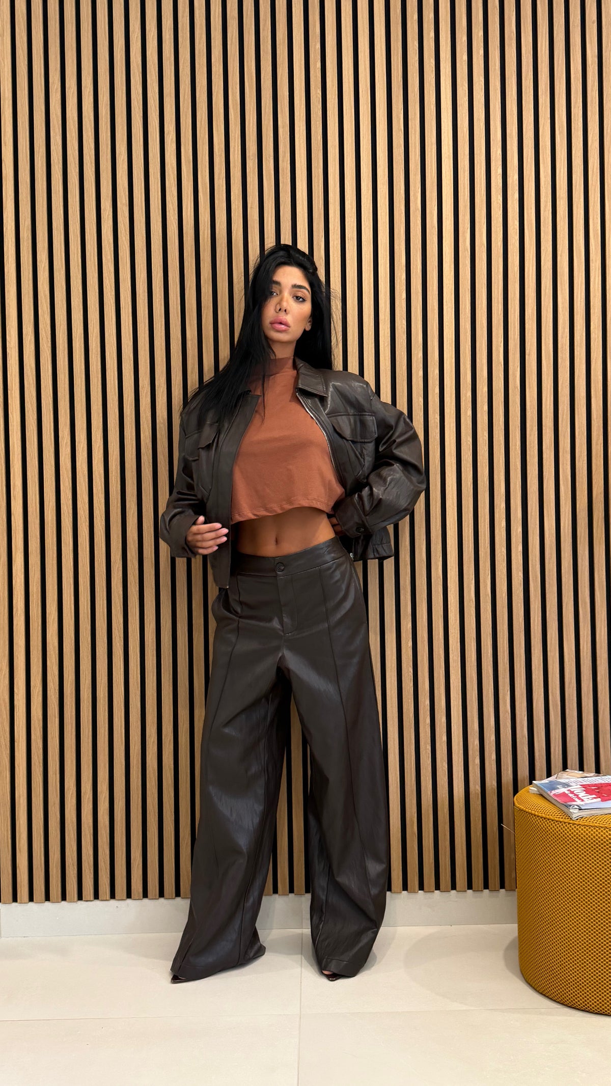 Jacket tasconi in ecopelle