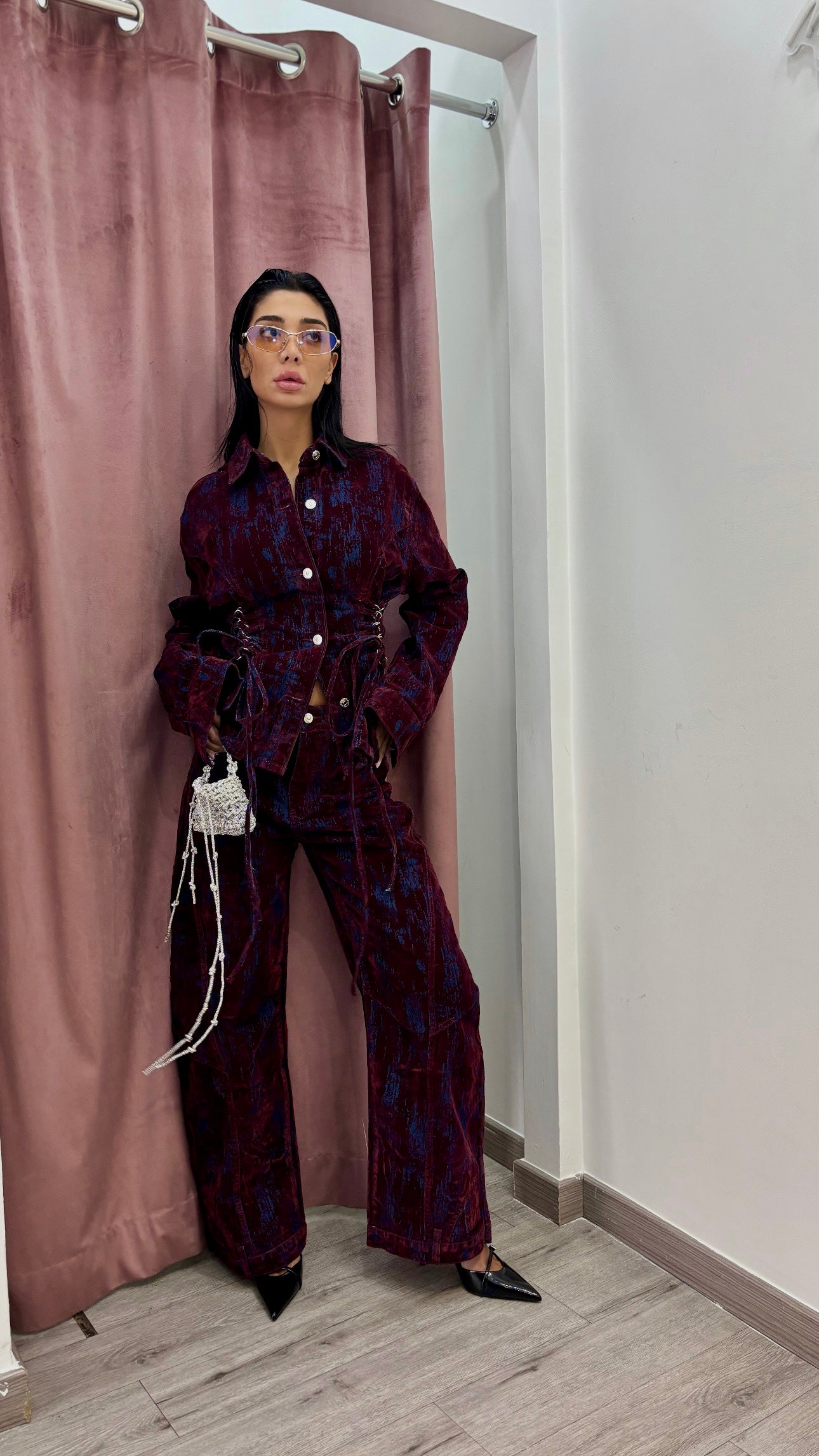 Pantaloni ballon camille ( bordeaux )