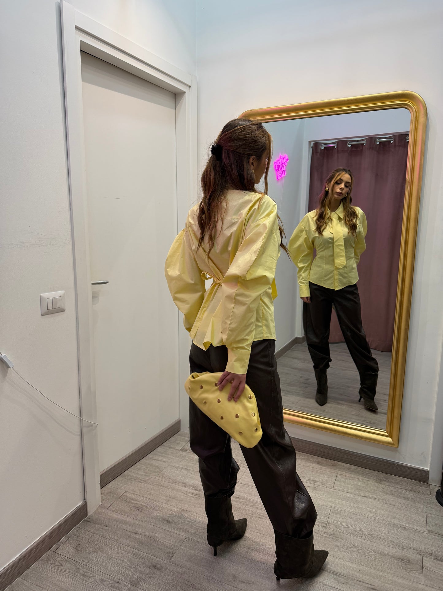 Camicia popoline yellow