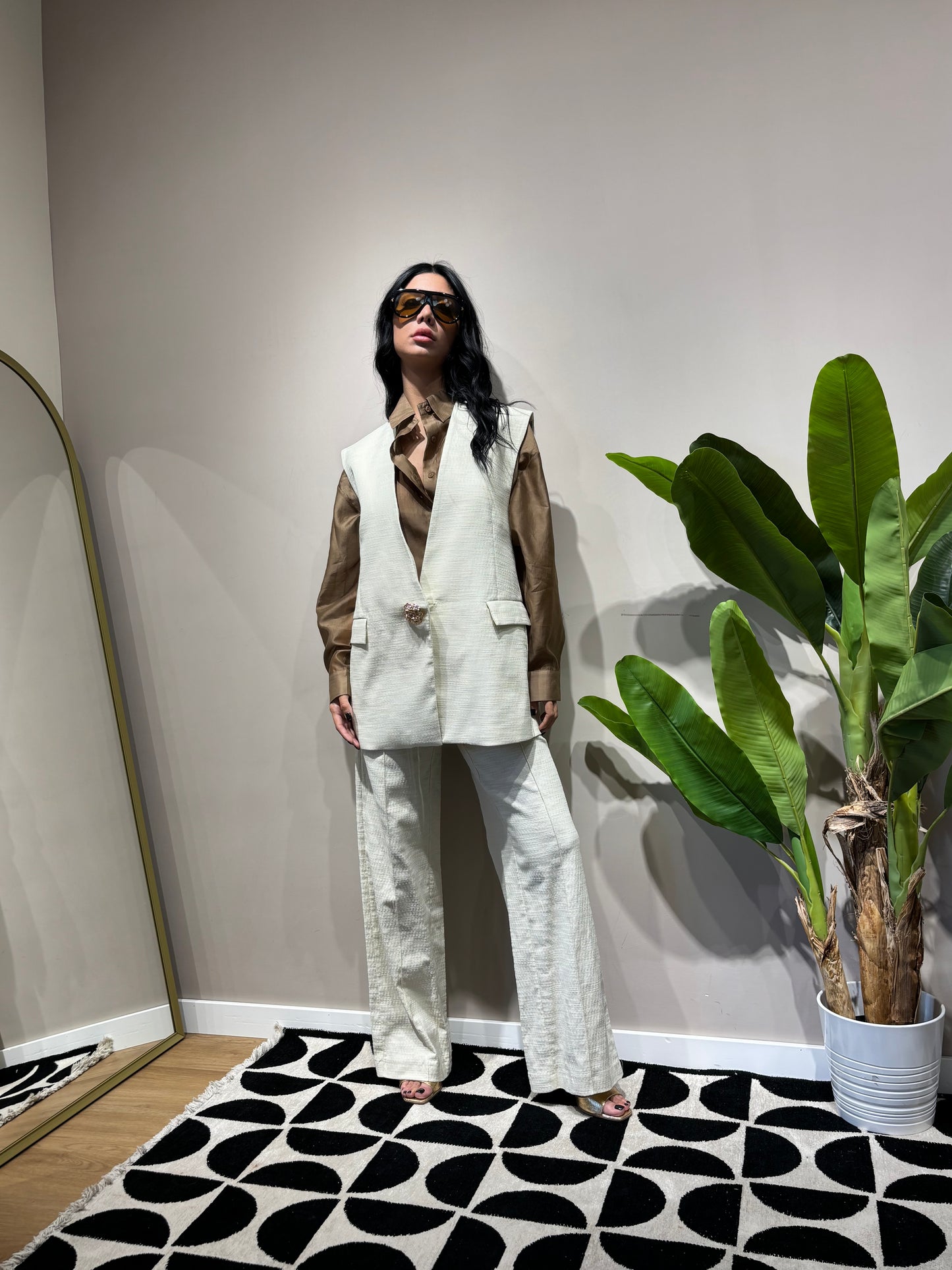 Gilet elegancia( panna / sabbia )
