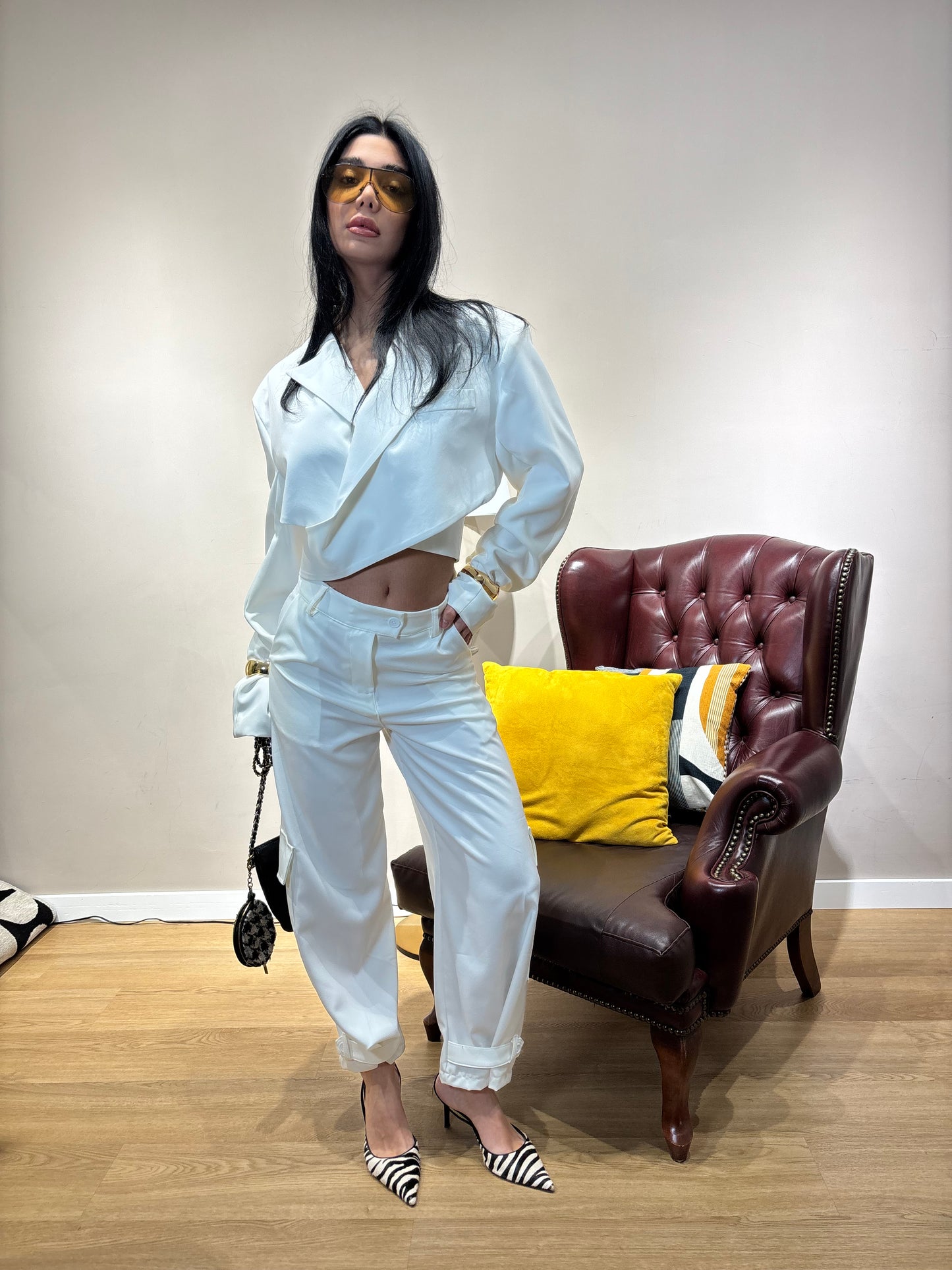 Pantaloni white tasconi