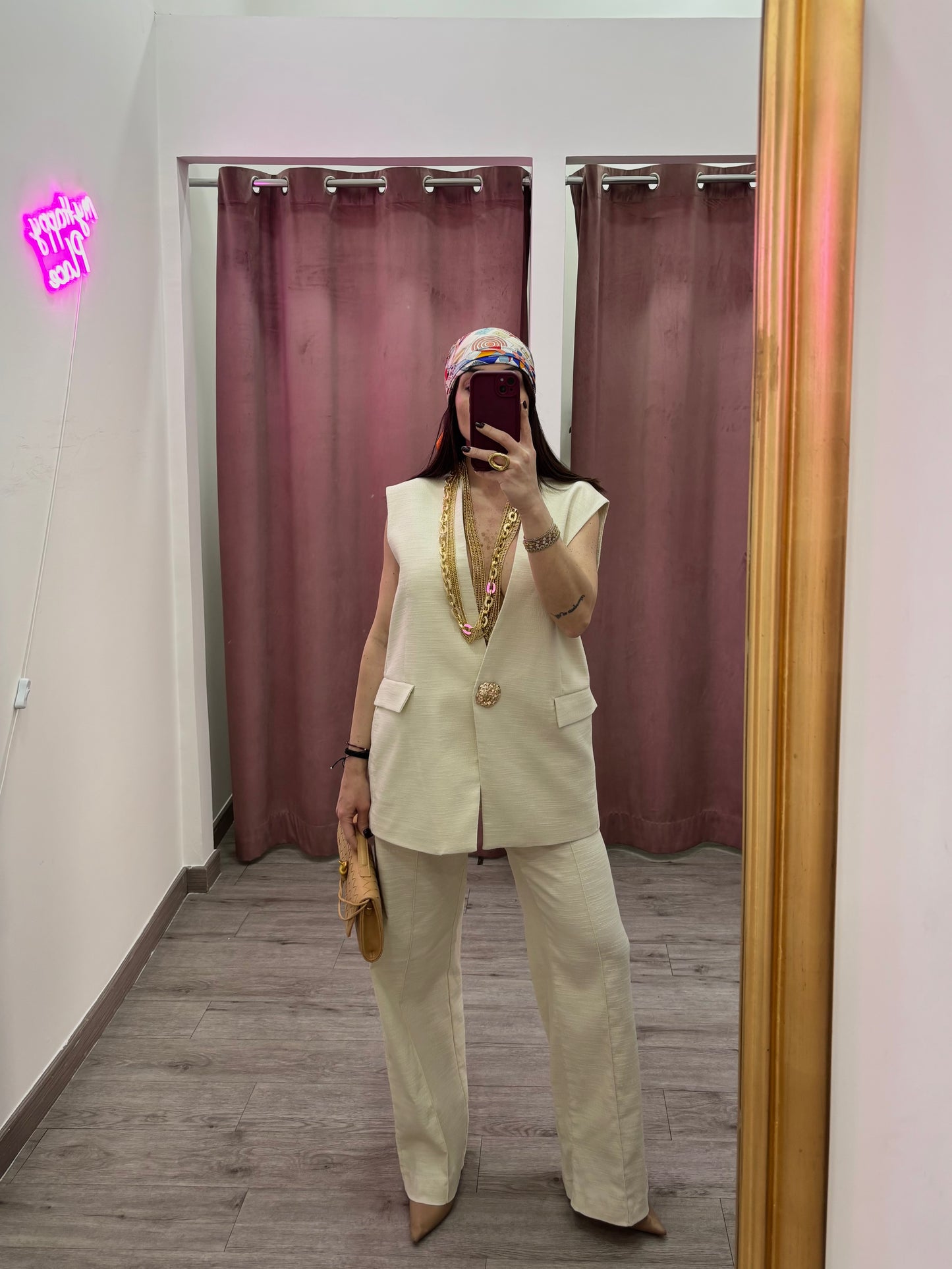Gilet elegancia( panna / sabbia )