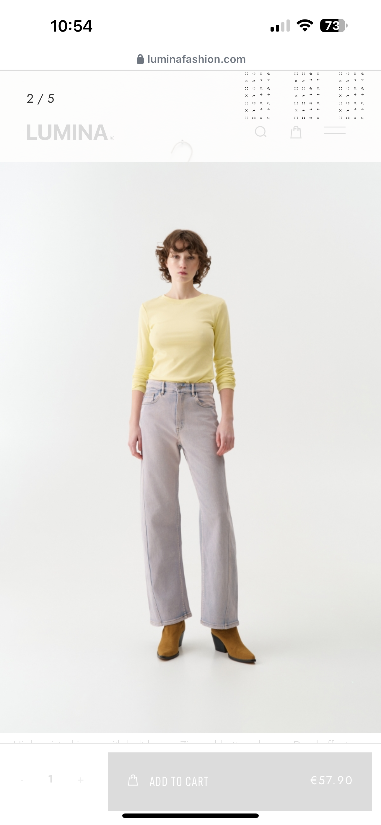 Jeans sfumato lavanda