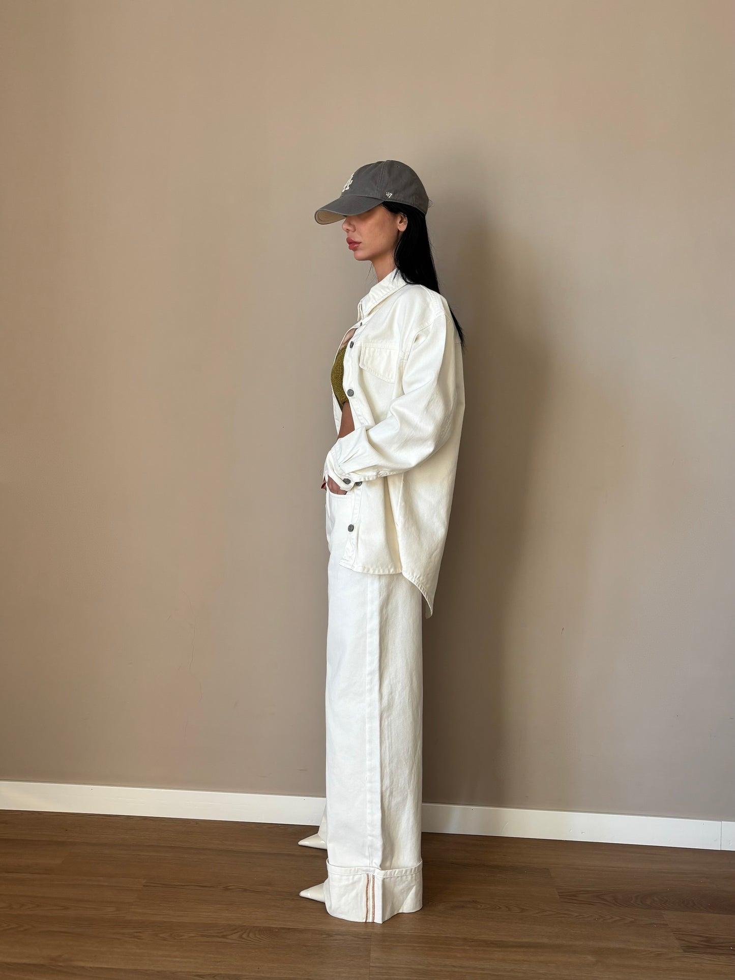 Jeans denim white