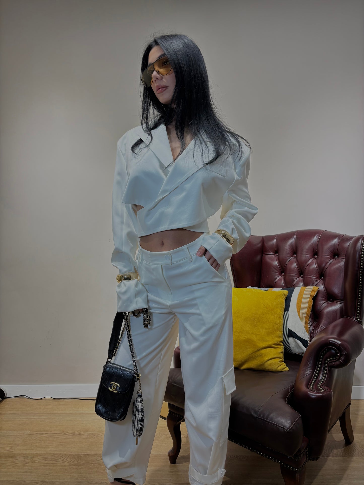 Pantaloni white tasconi