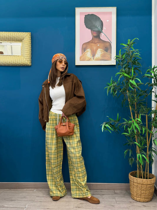 Pantaloni jogger a quadri