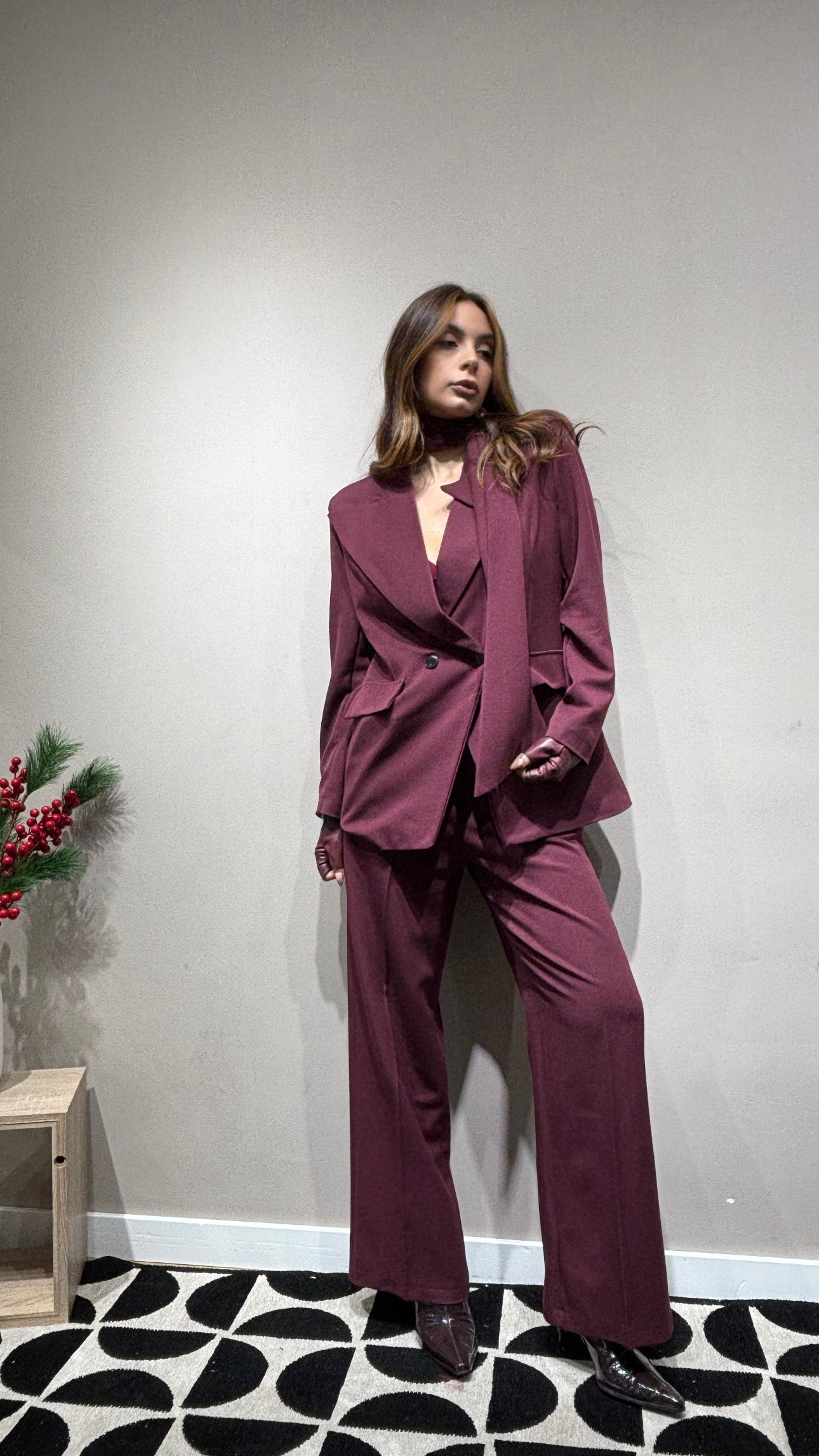 Tailleur Sharon ( blue / burgundi / nero )