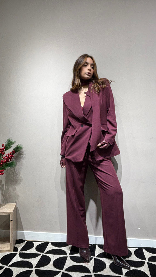 Tailleur Sharon ( blue / burgundi / nero )