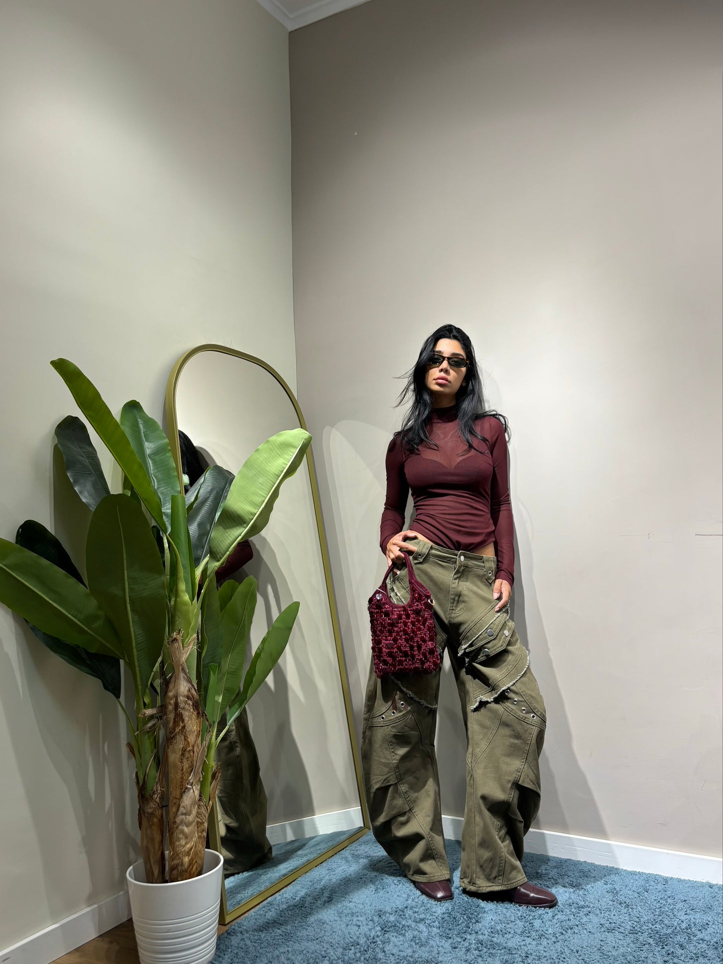 Body  mezzo collo semitrasparente ( marrone / bordeaux / nera )