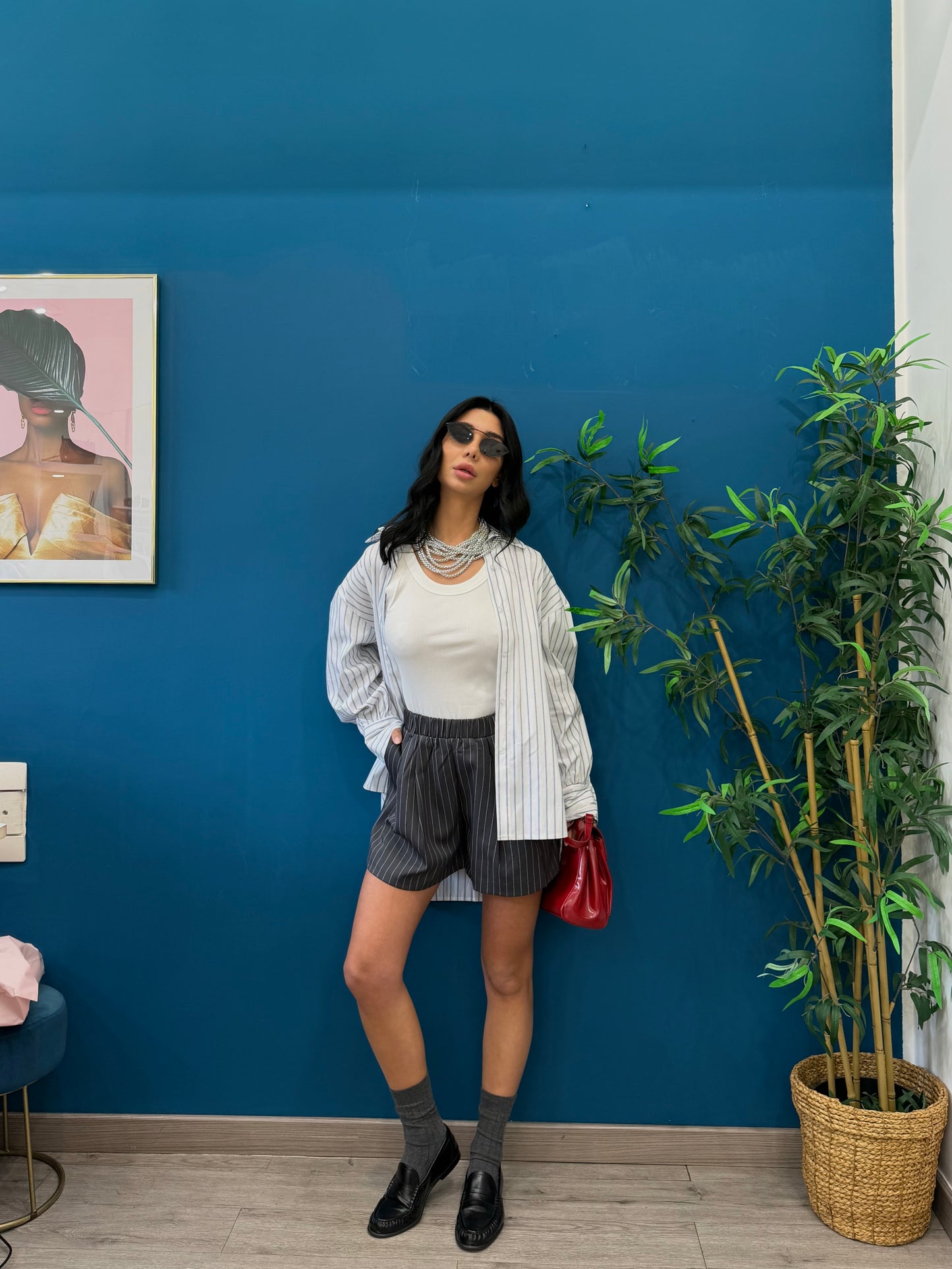 Shorts gessato