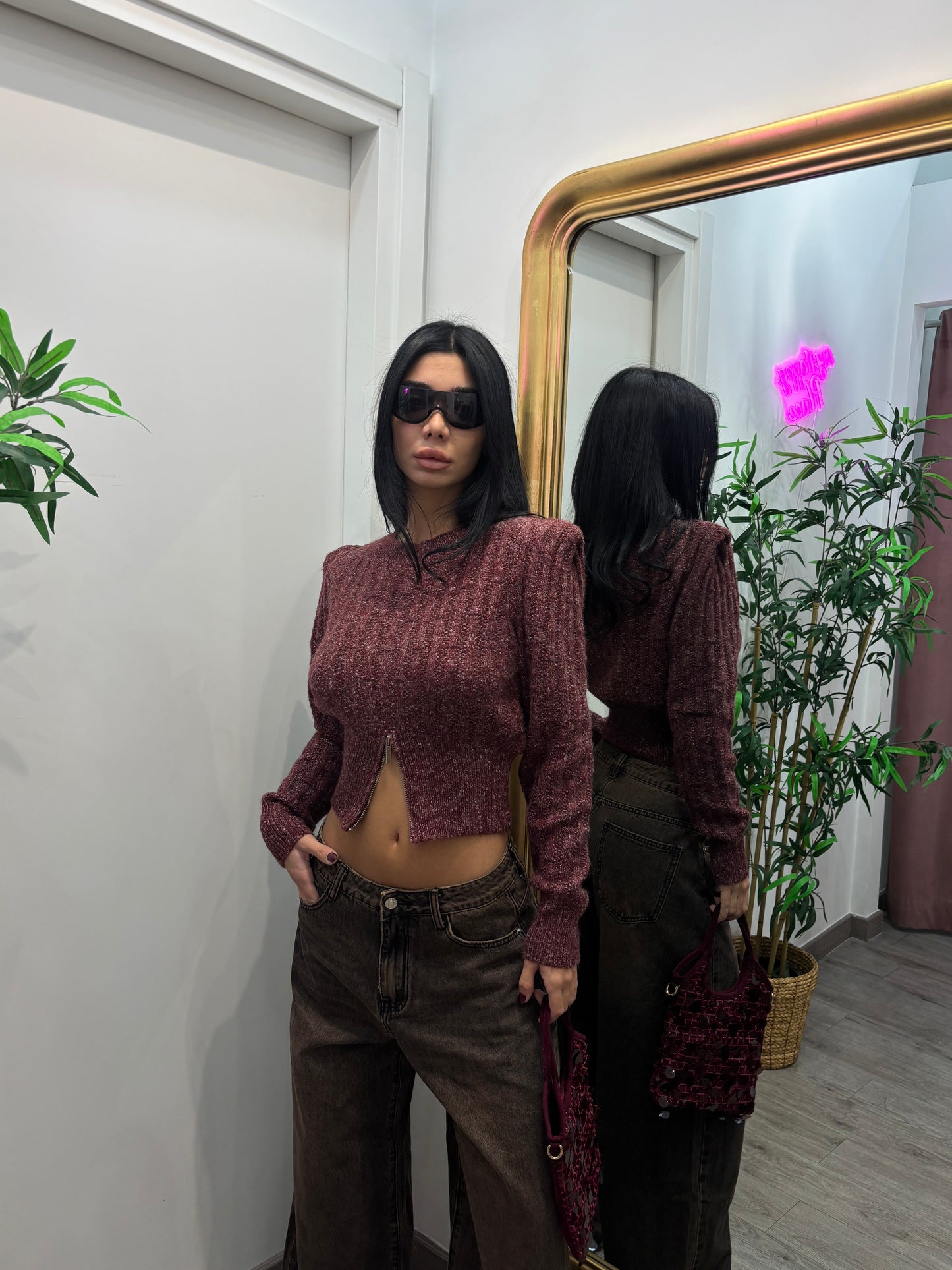 Maglioncino spalline cropped