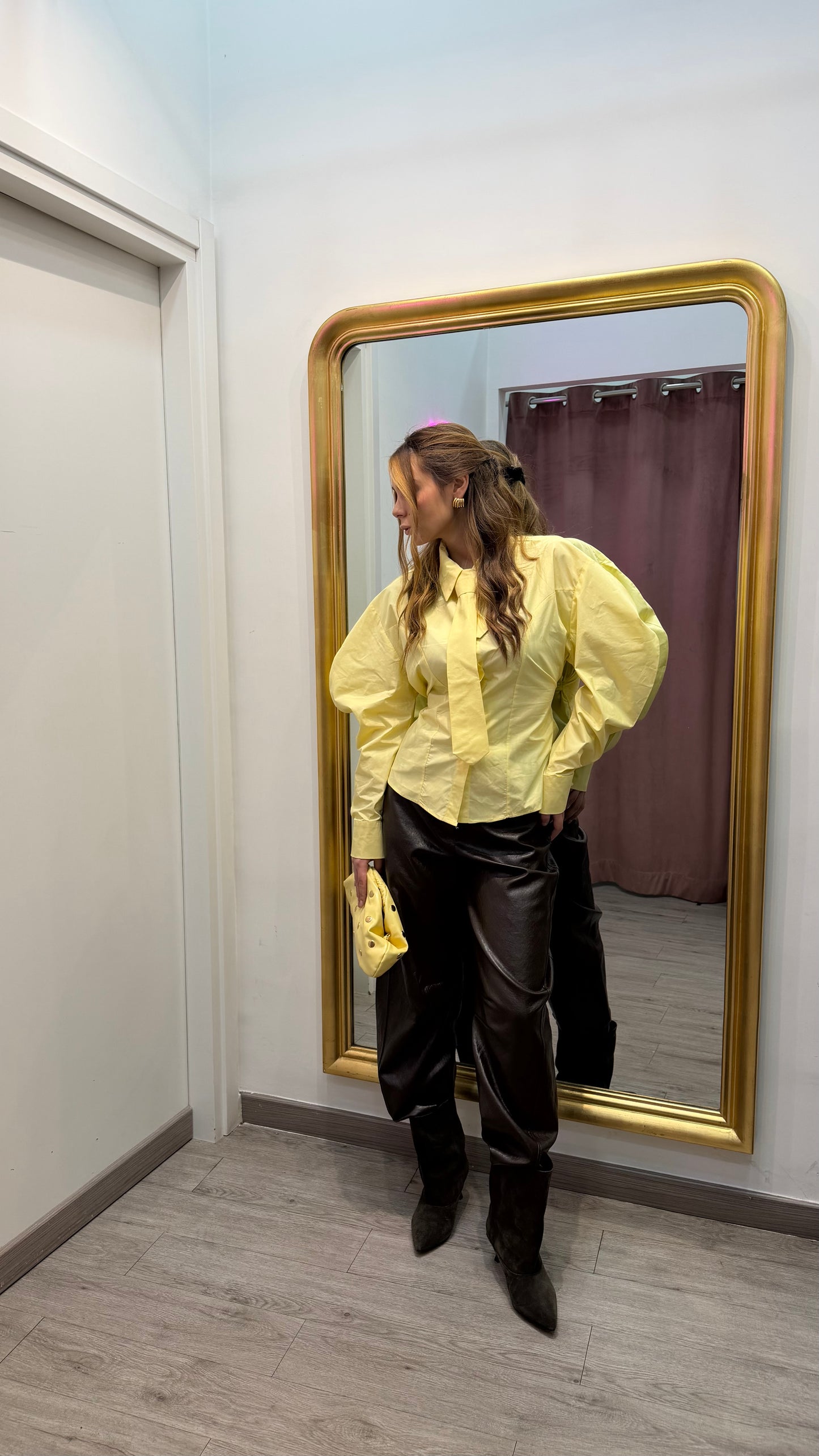 Camicia popoline yellow