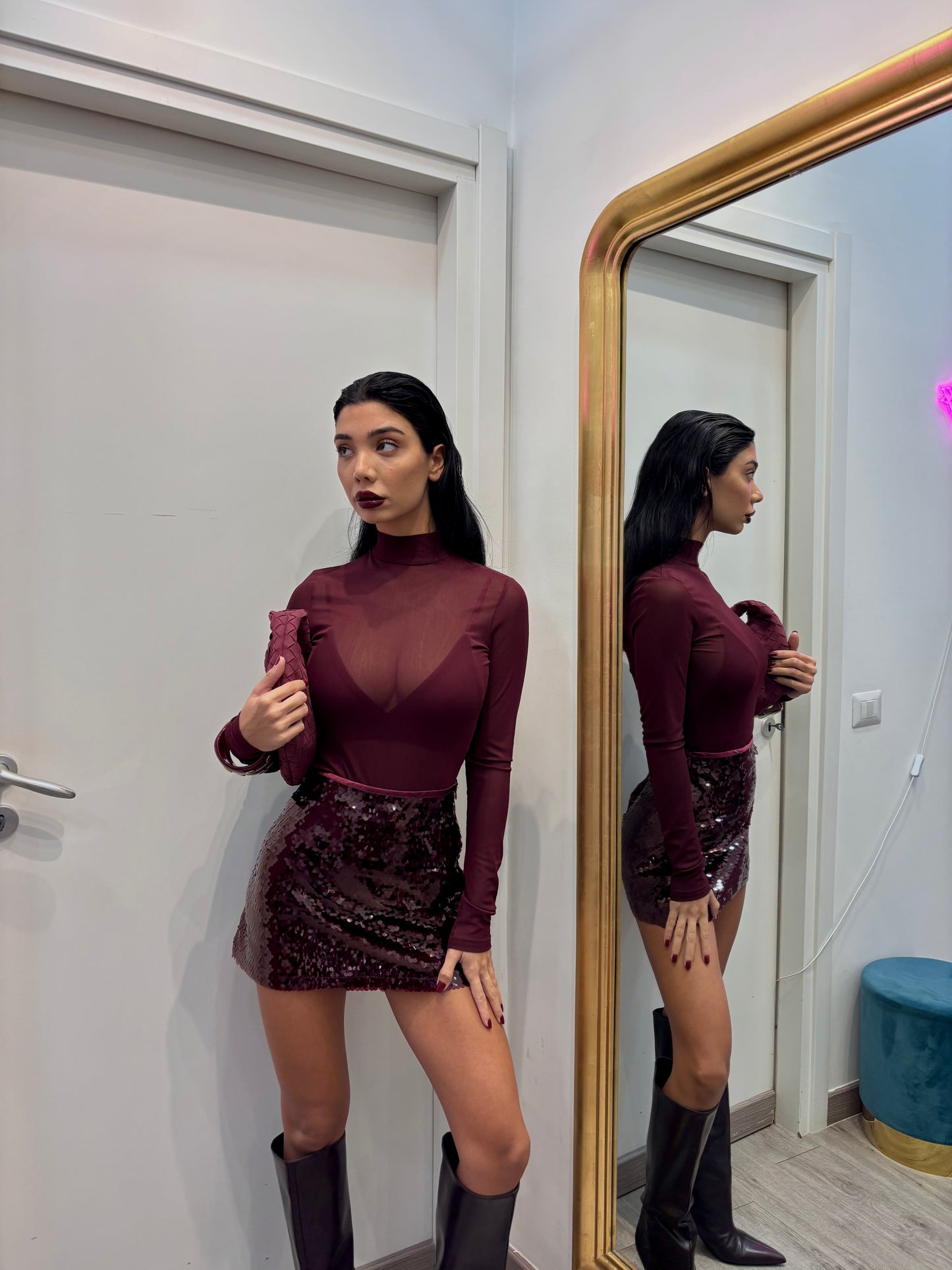 Mini sparkling ( bordeaux / marrone )