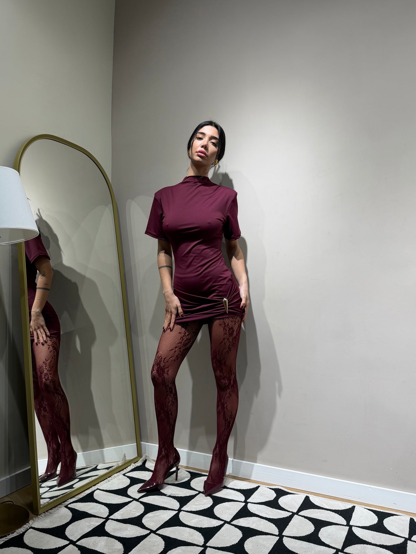 Mini dress elite( prugna/ nero)