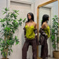 Pantaloni in Simil pelle lumina