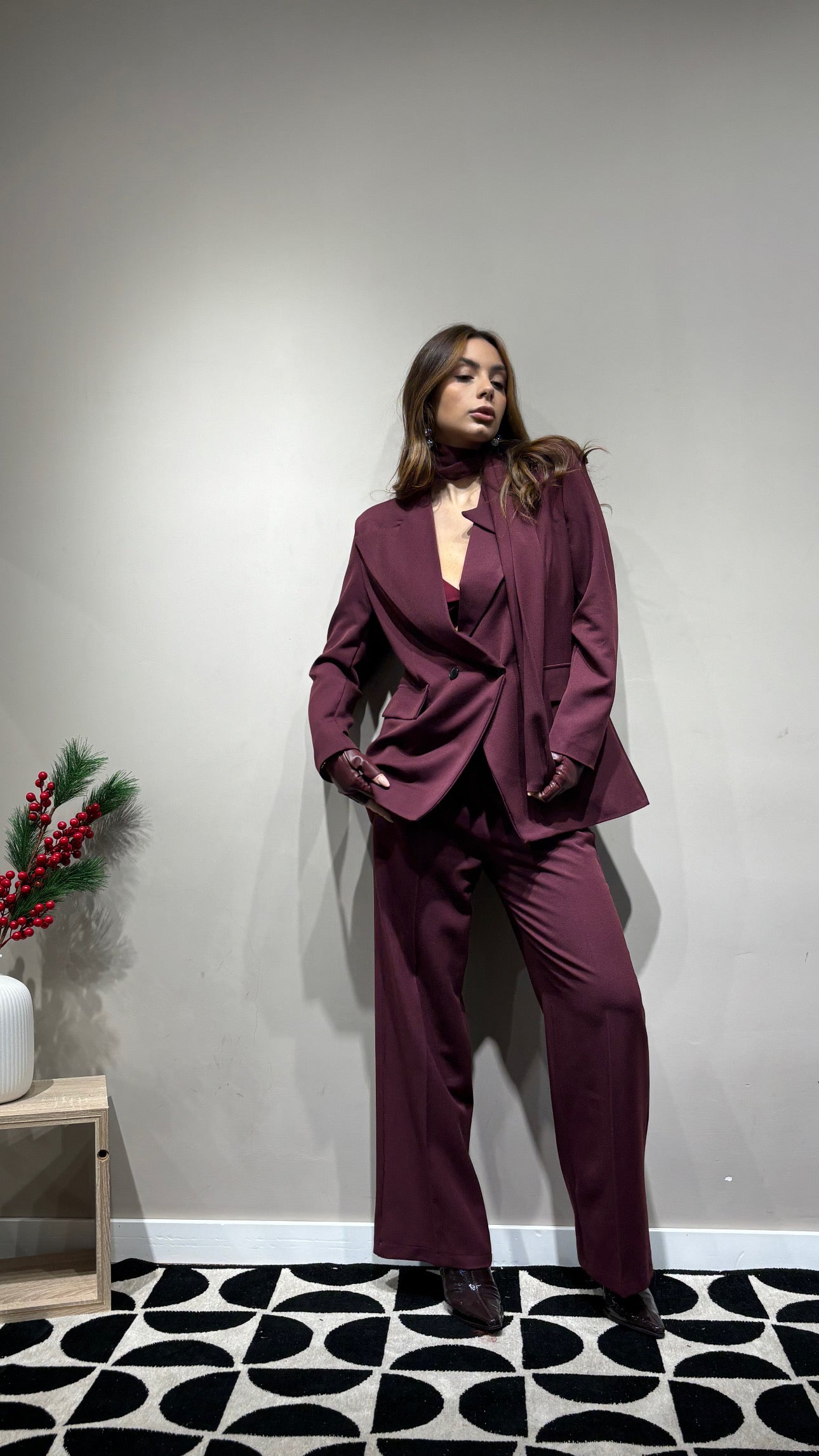 Tailleur Sharon ( blue / burgundi / nero )