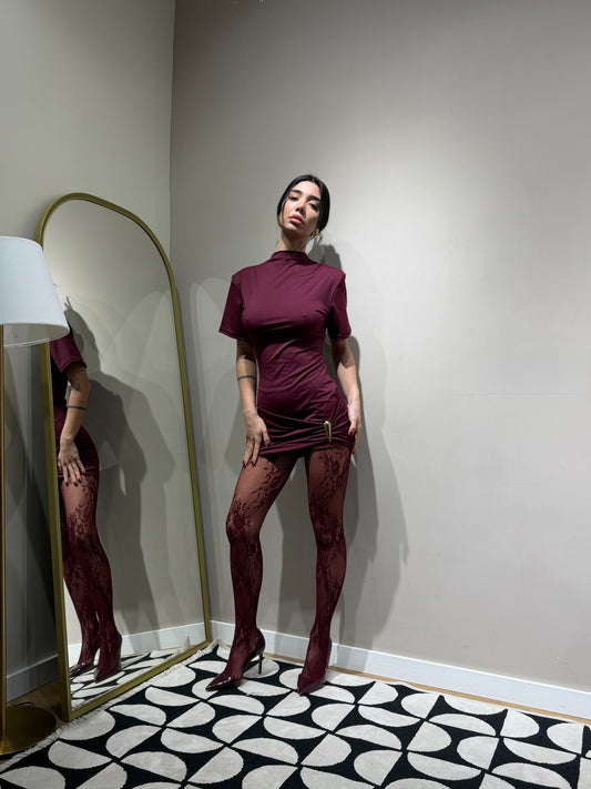 Mini dress elite( prugna/ nero)