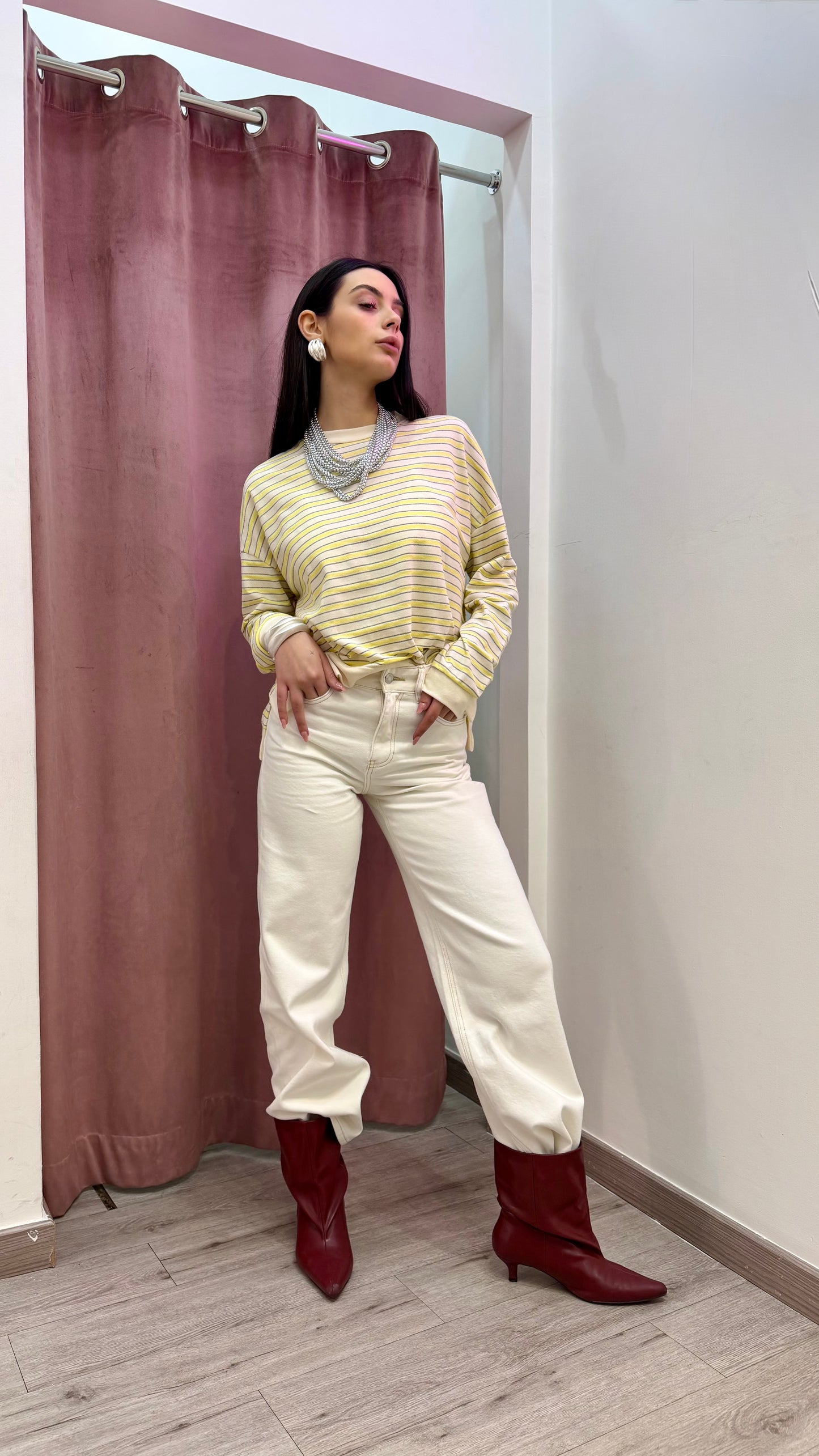 Jeans wide leg white